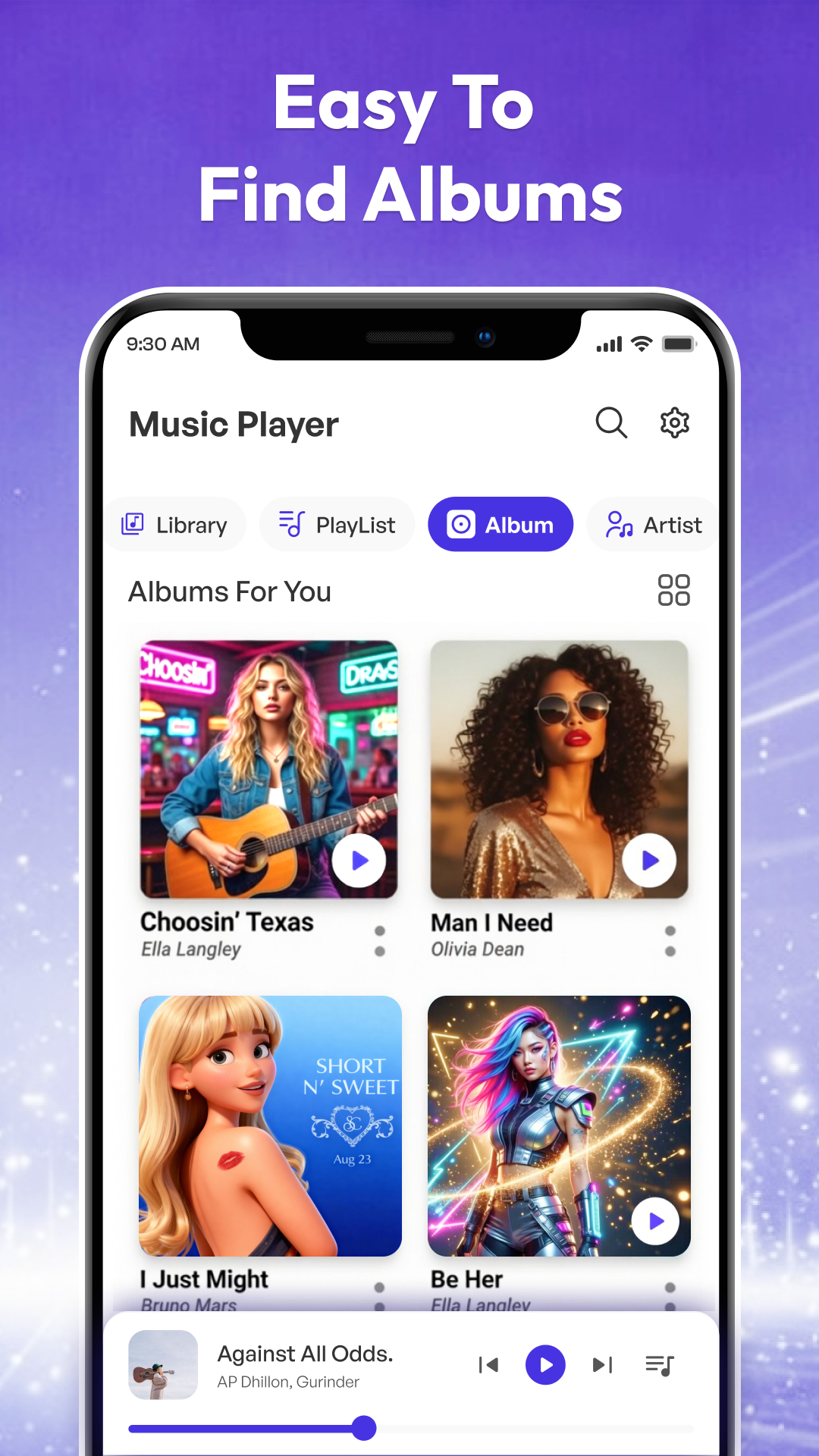 اسکرین شات 7 برنامه Music Player - MP3 Player