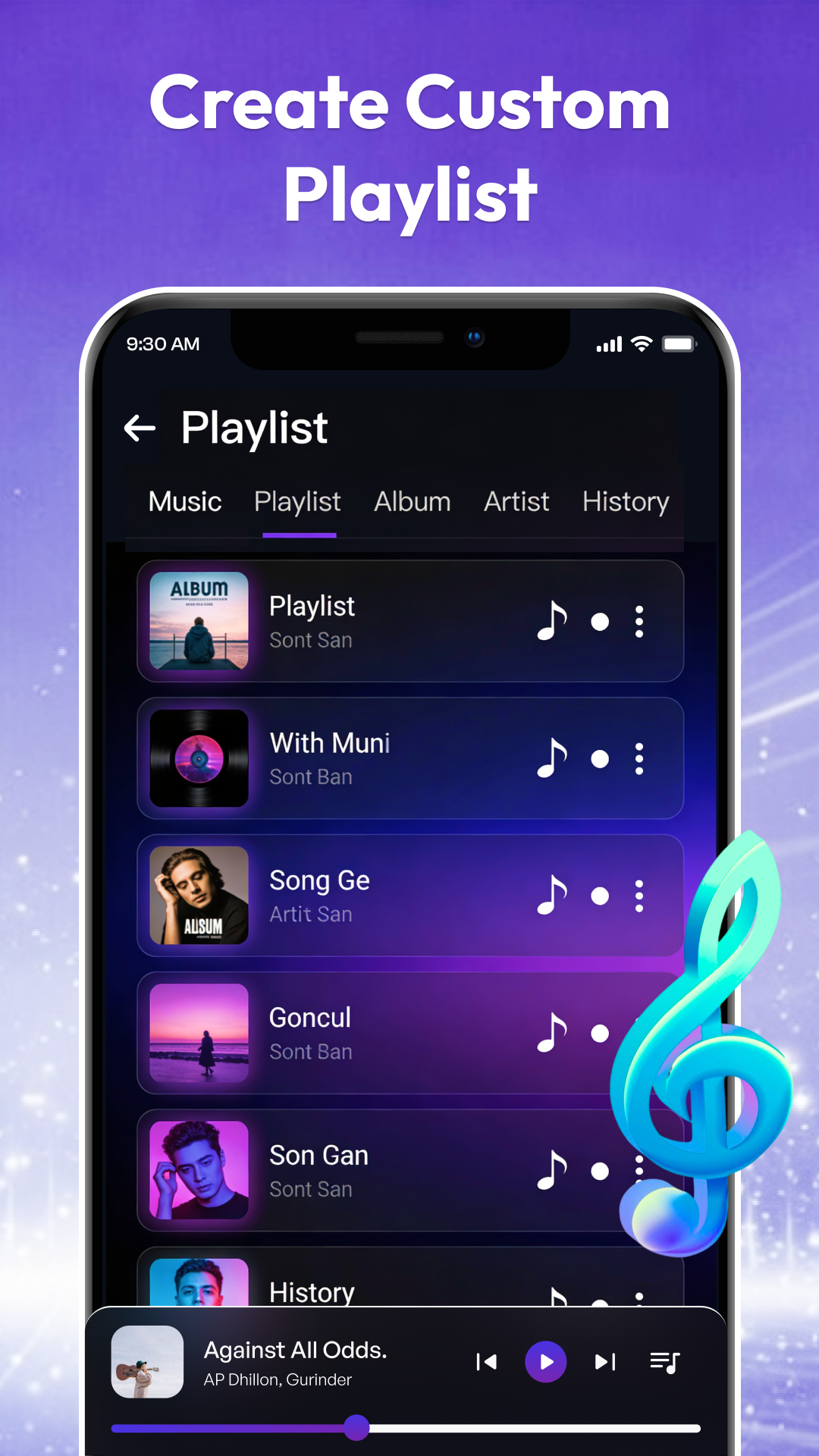 اسکرین شات 6 برنامه Music Player - MP3 Player