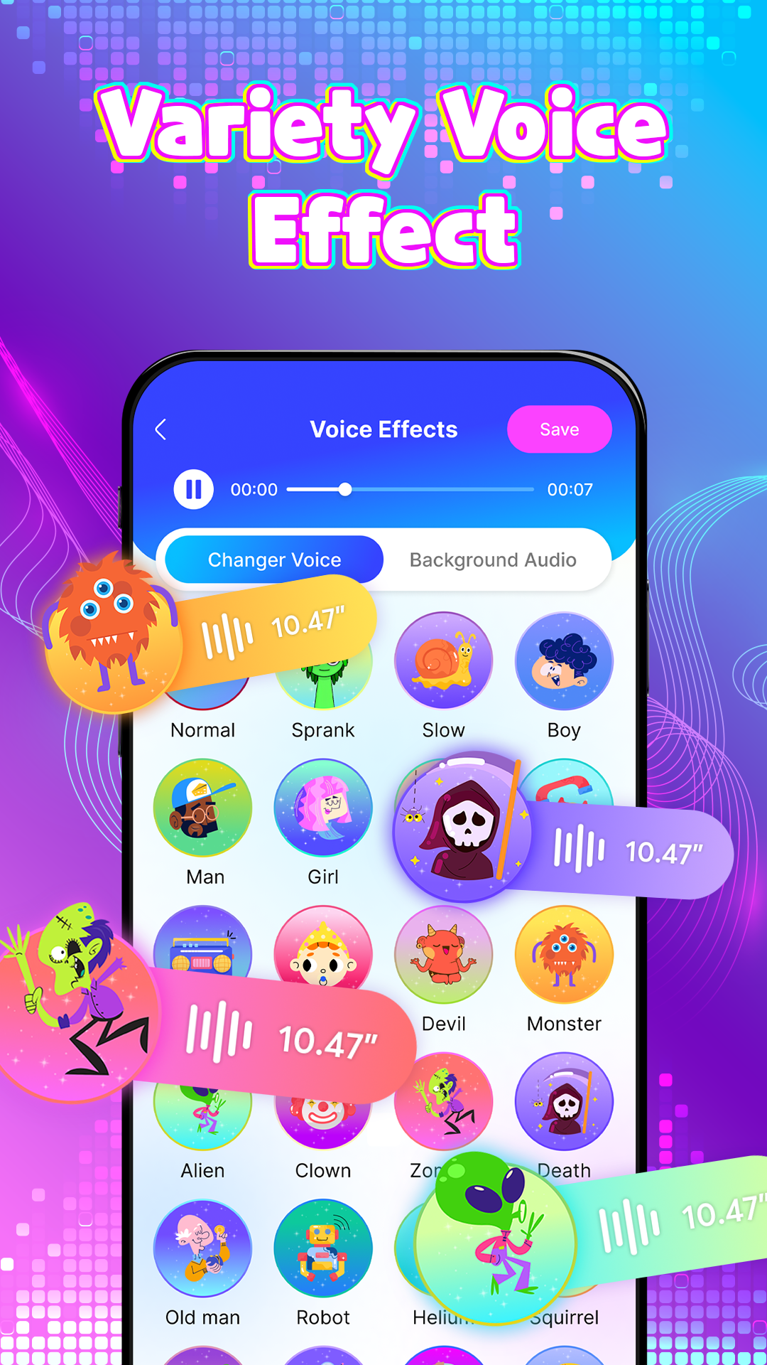 اسکرین شات 4 برنامه Voice changer - Funny AI Voice