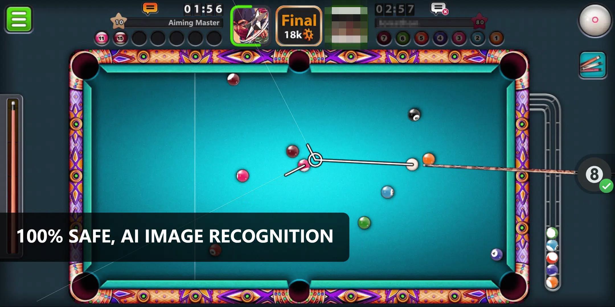اسکرین شات 2 برنامه Aim Train Tool for 8 Ball Pool