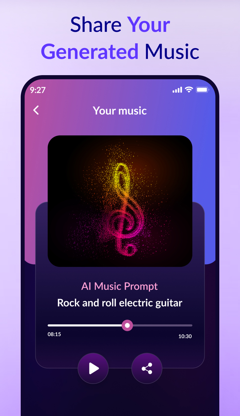 اسکرین شات 3 برنامه AI Music Generator from Text