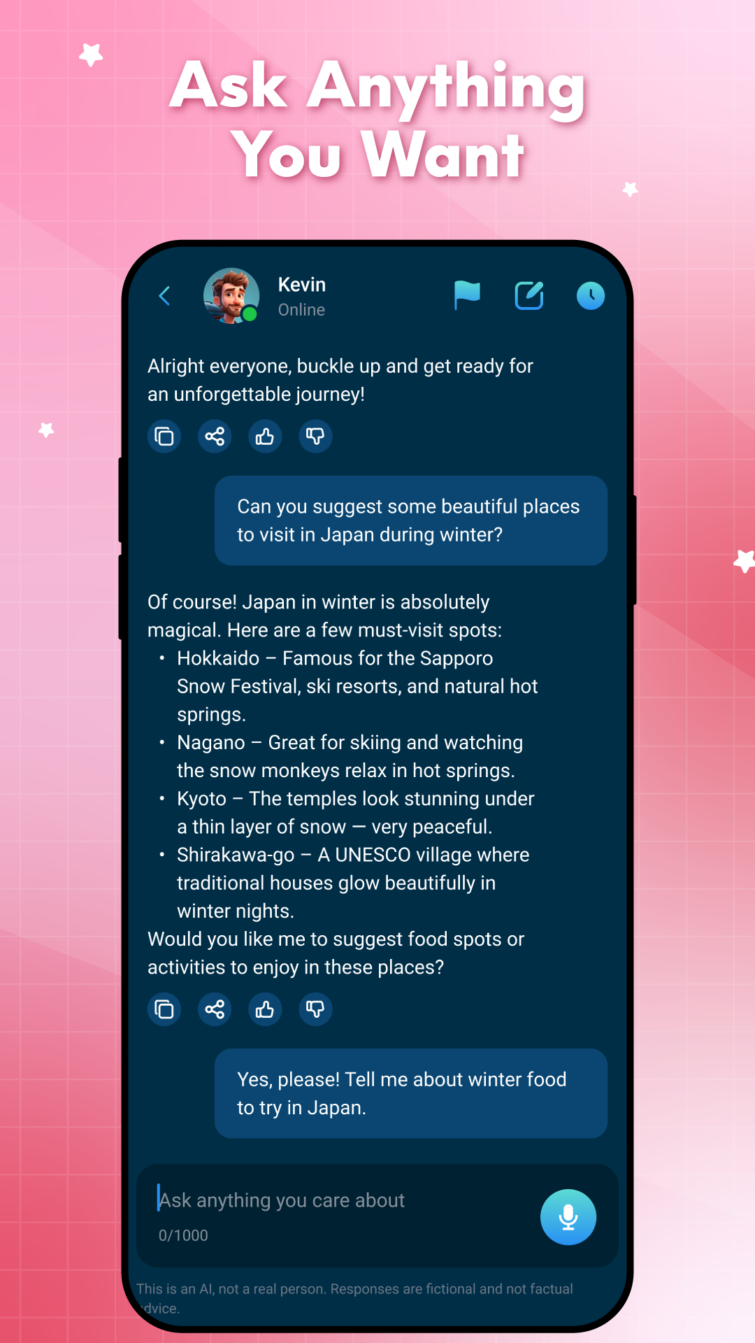اسکرین شات 4 برنامه AipyBot - Character Chat AI