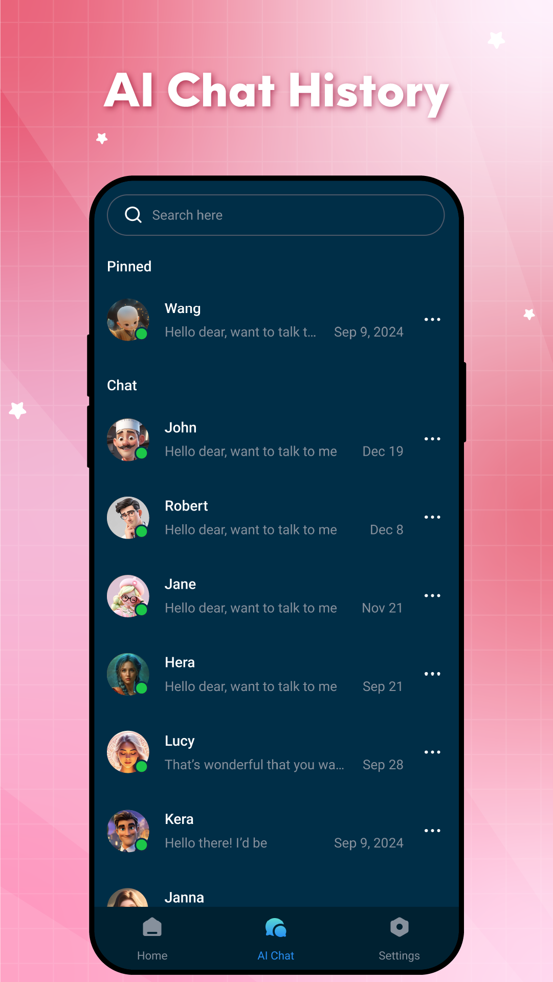 اسکرین شات 3 برنامه AipyBot - Character Chat AI