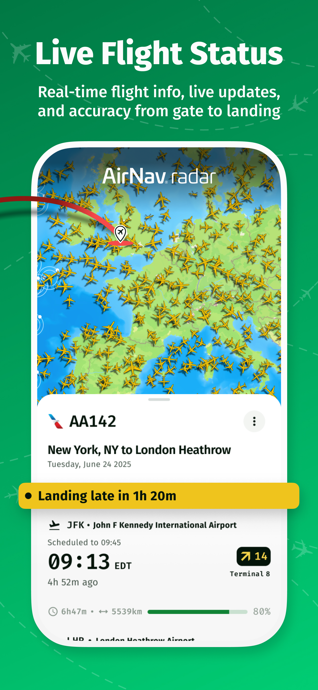 اسکرین شات 3 برنامه AirNav Radar – Flight Tracker