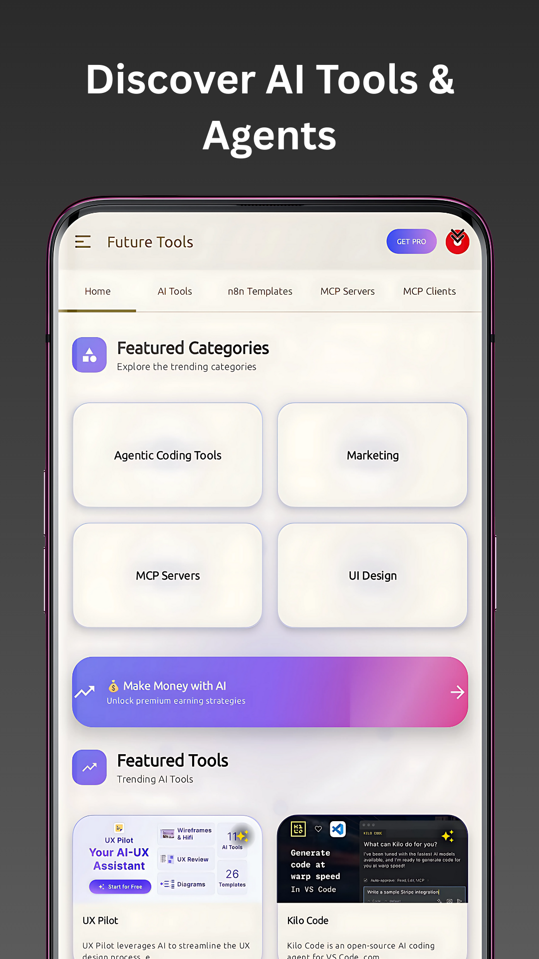 اسکرین شات 1 برنامه Future Tools: AI Hub & Agents