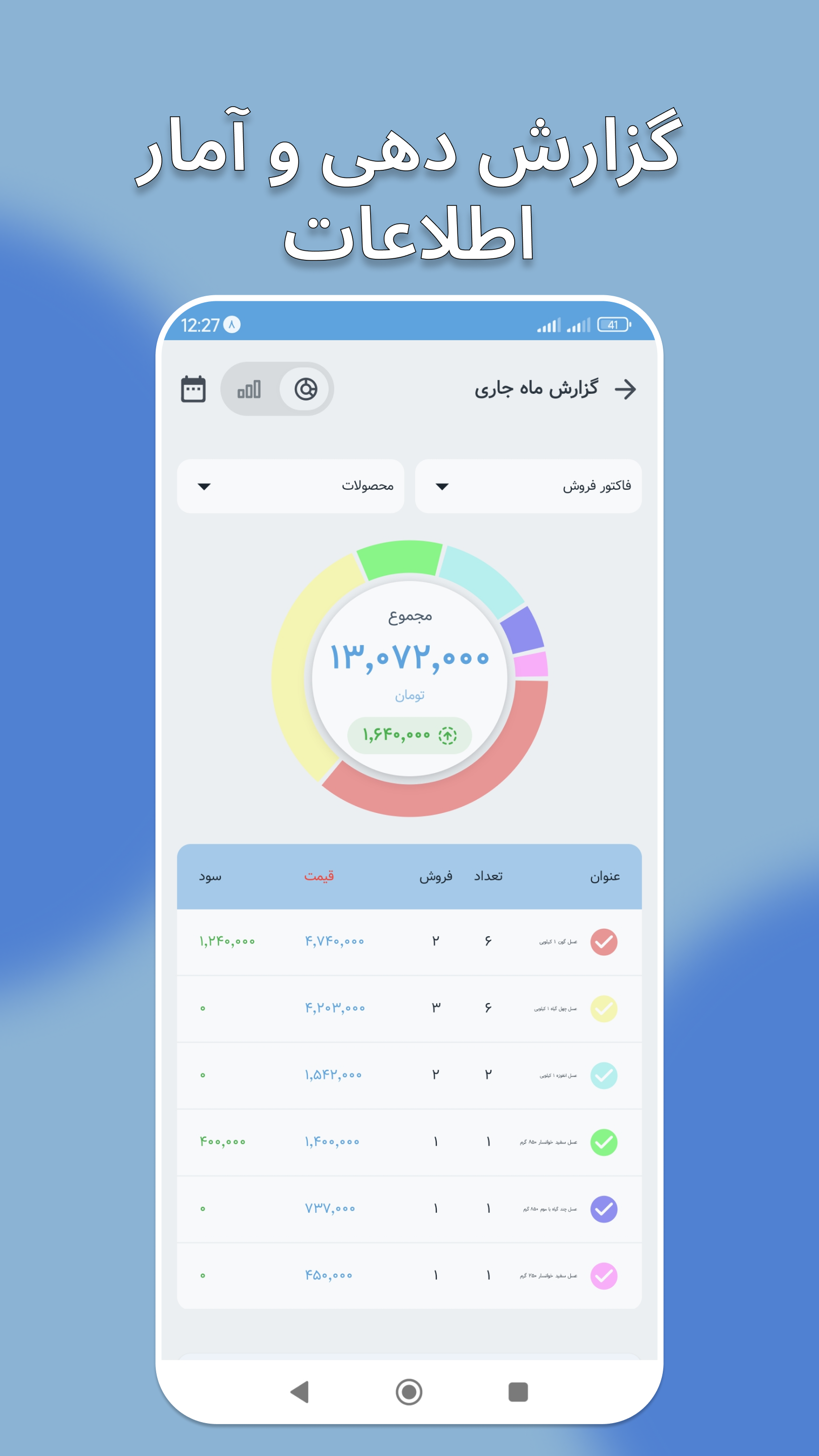 اسکرین شات 4 برنامه ‏‏‏فاکتور ساز | حسابداری | پیش فاکتور