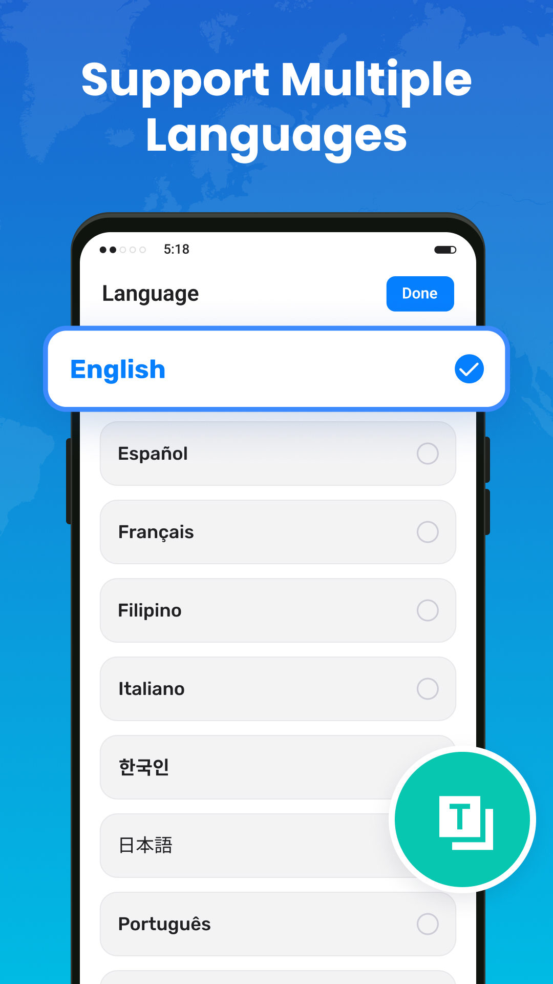 اسکرین شات 1 برنامه Go Translate - Talk to World
