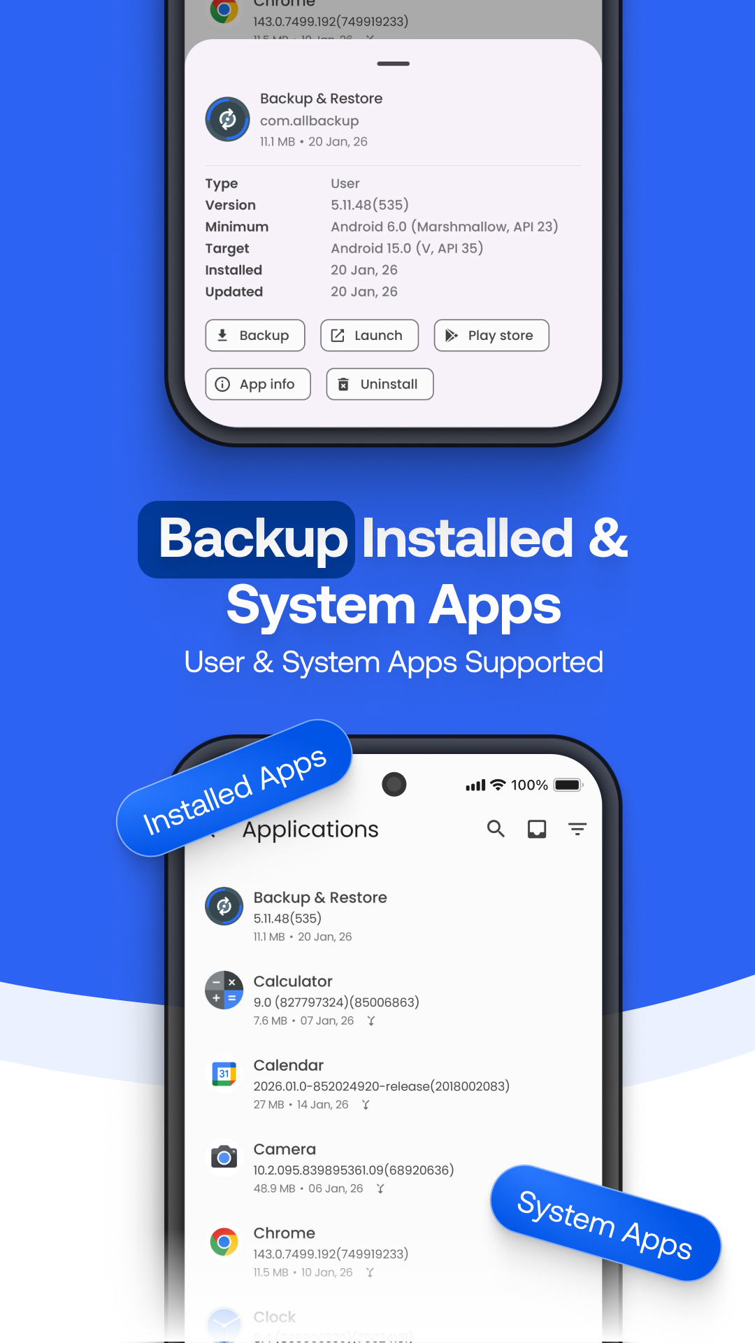 اسکرین شات 4 برنامه All Backup & Restore