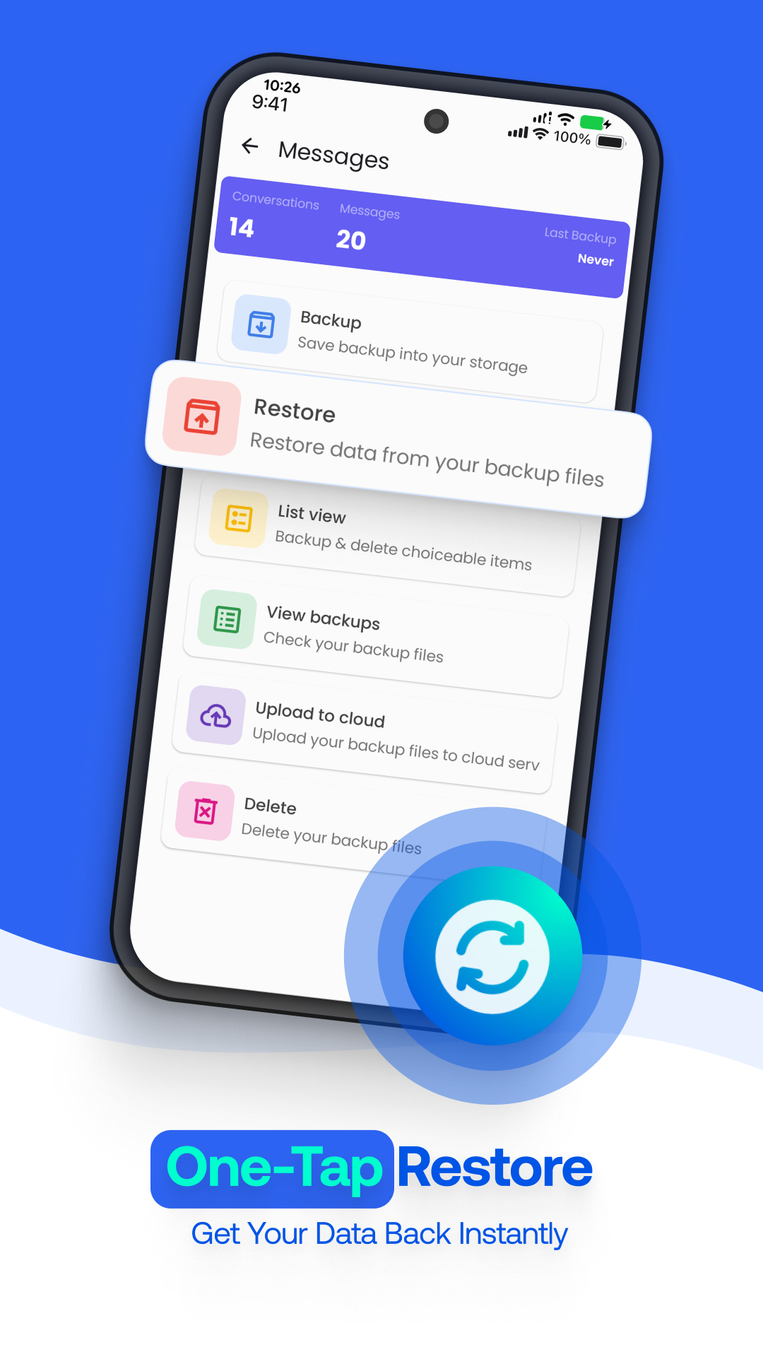 اسکرین شات 3 برنامه All Backup & Restore