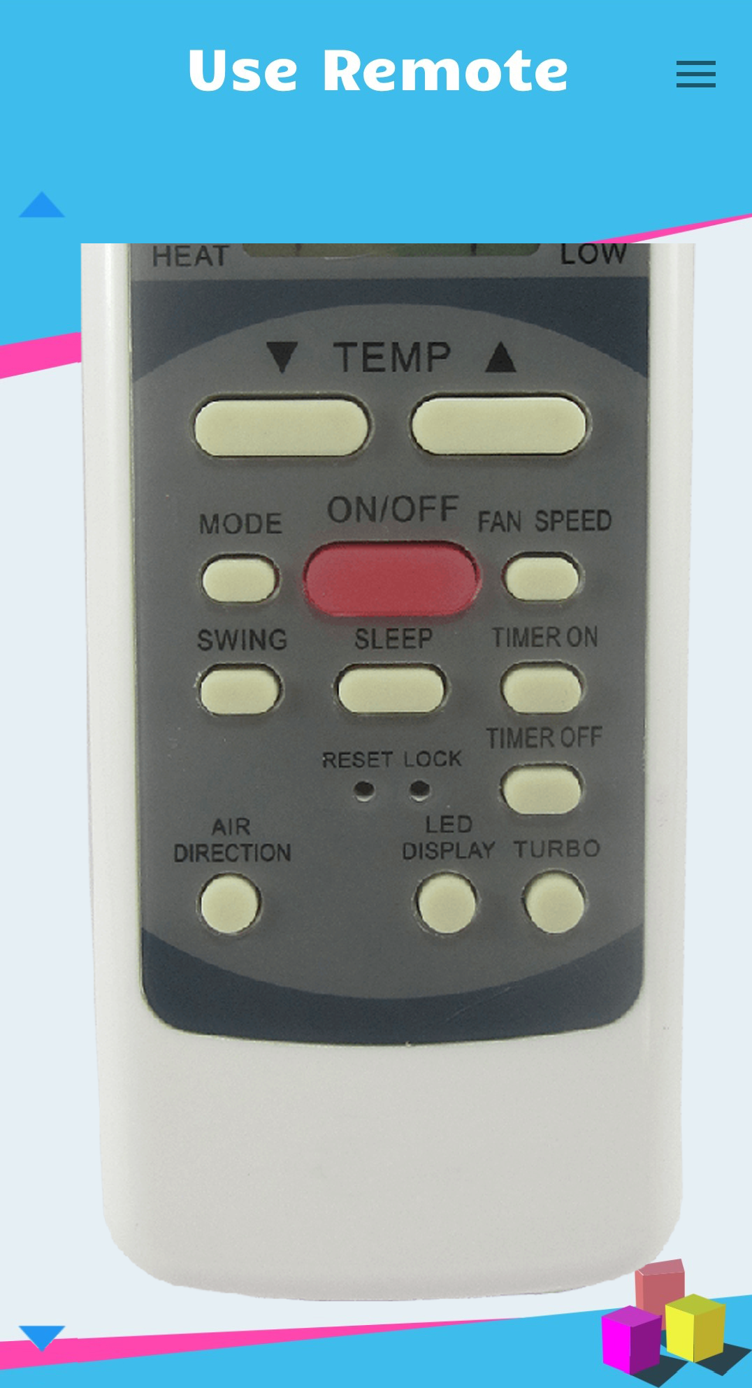 اسکرین شات 2 برنامه Remote Control for Midea AC