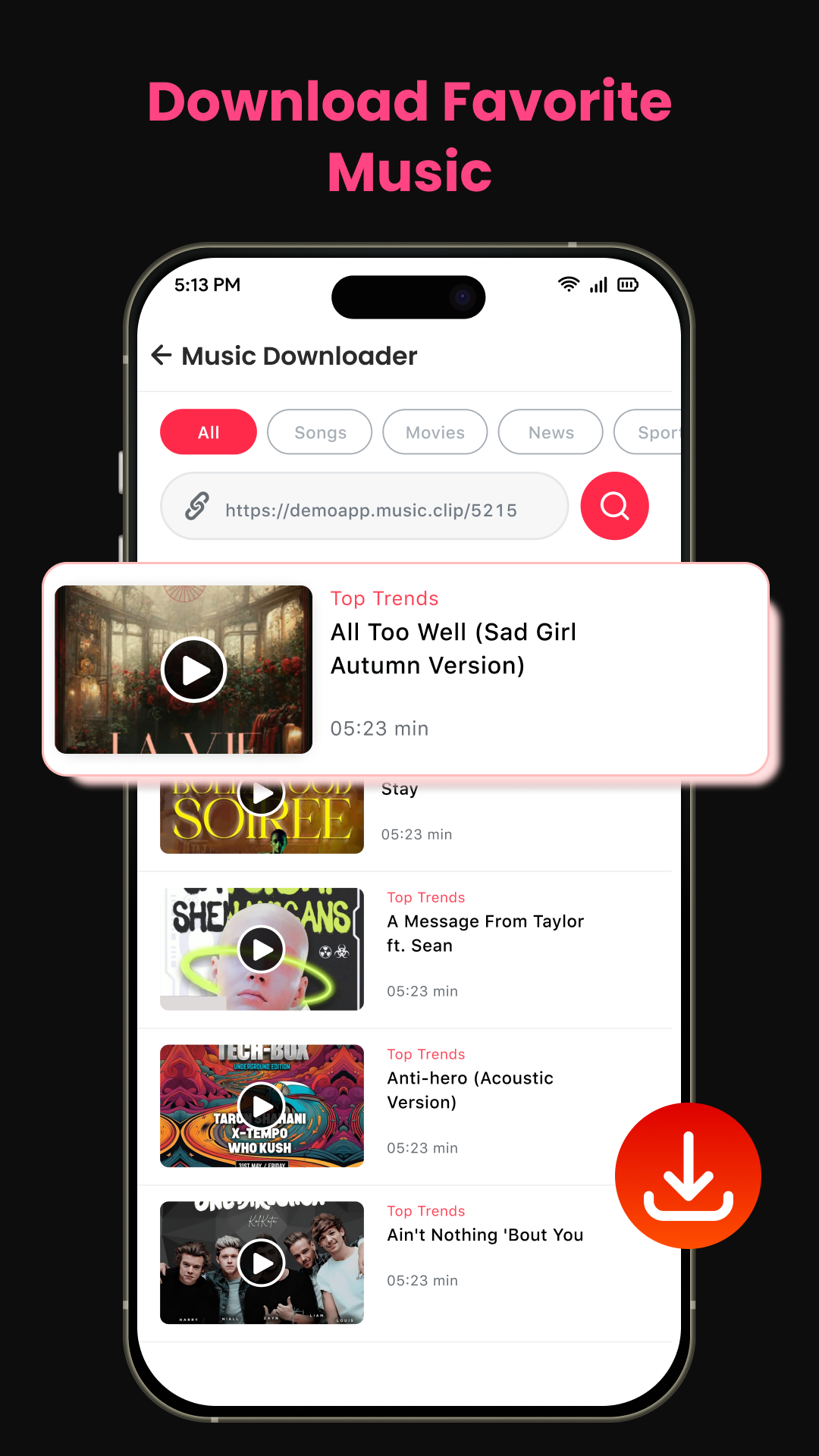 اسکرین شات 3 برنامه Music Downloader - Mp3 Songs