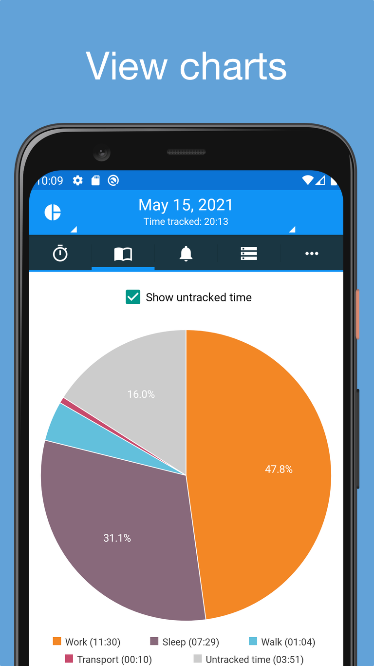 اسکرین شات 2 برنامه aTimeLogger - Time Tracker