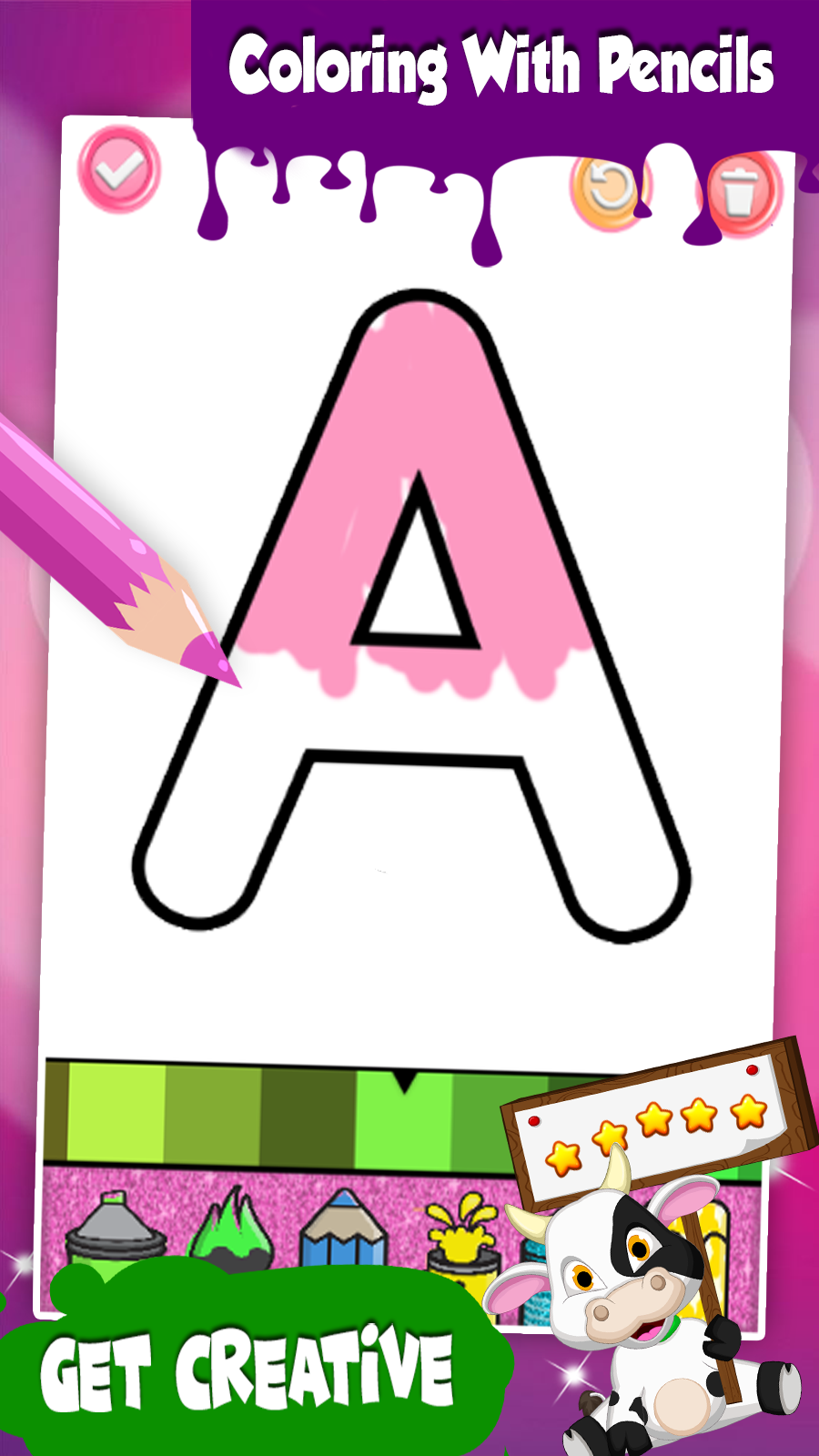 اسکرین شات 2 برنامه Alphabets Coloring book