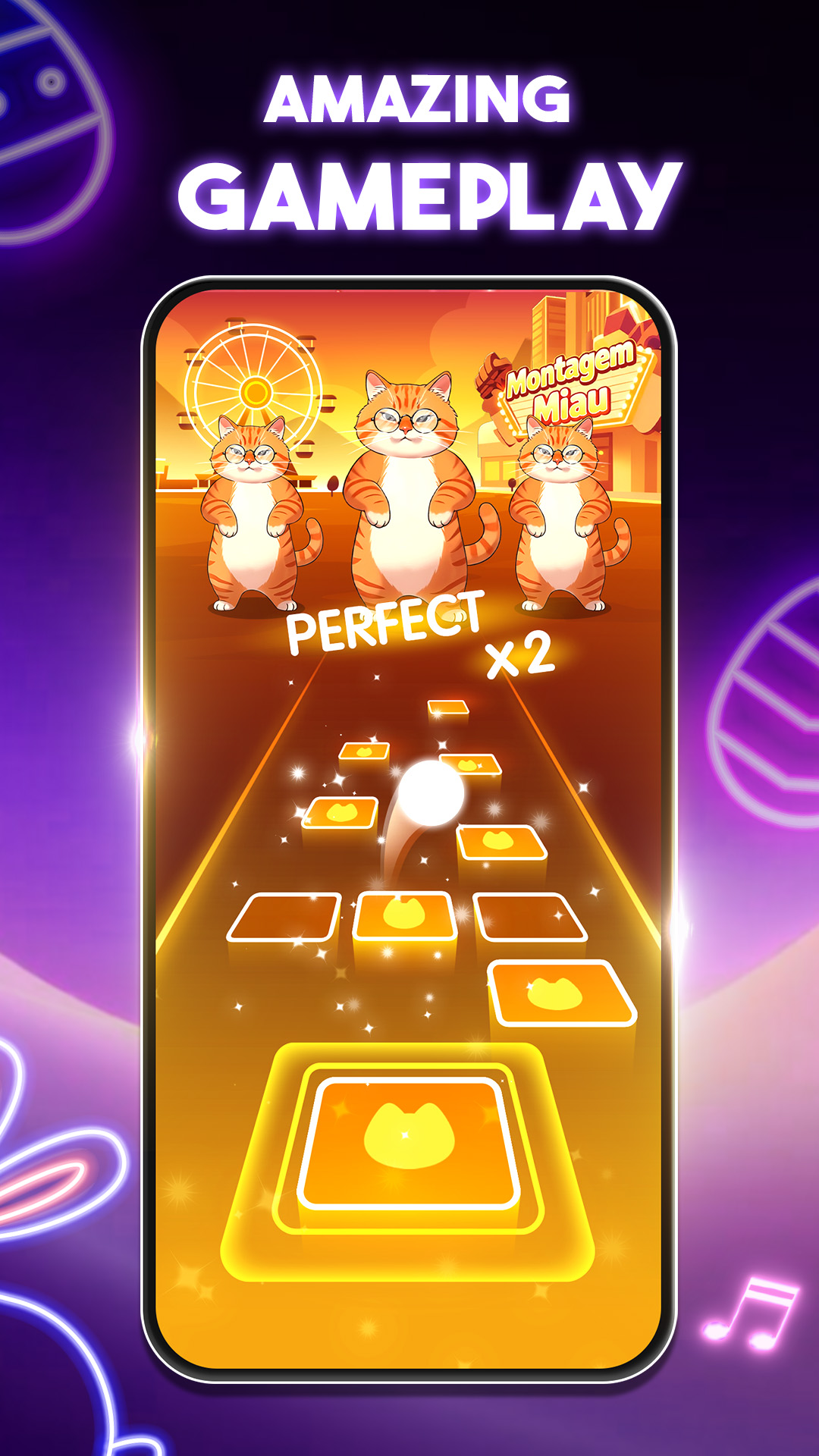اسکرین شات 3 بازی Tiles Hop Music & Ball Game