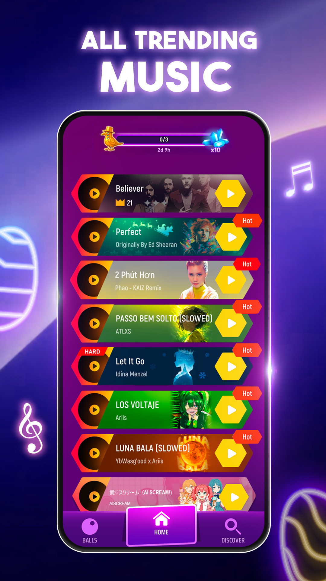اسکرین شات 4 بازی Tiles Hop Music & Ball Game