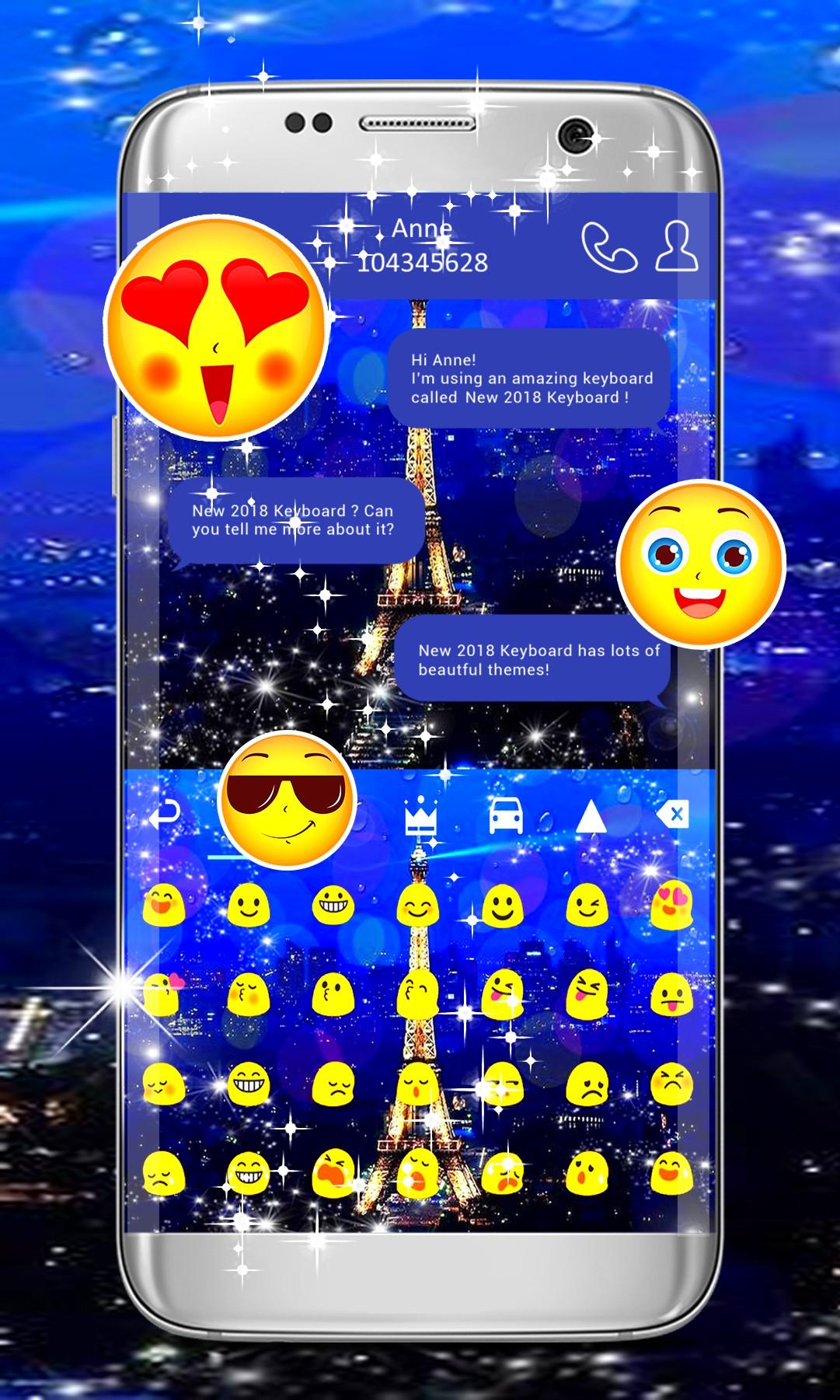 اسکرین شات 2 برنامه Paris Keyboard Theme