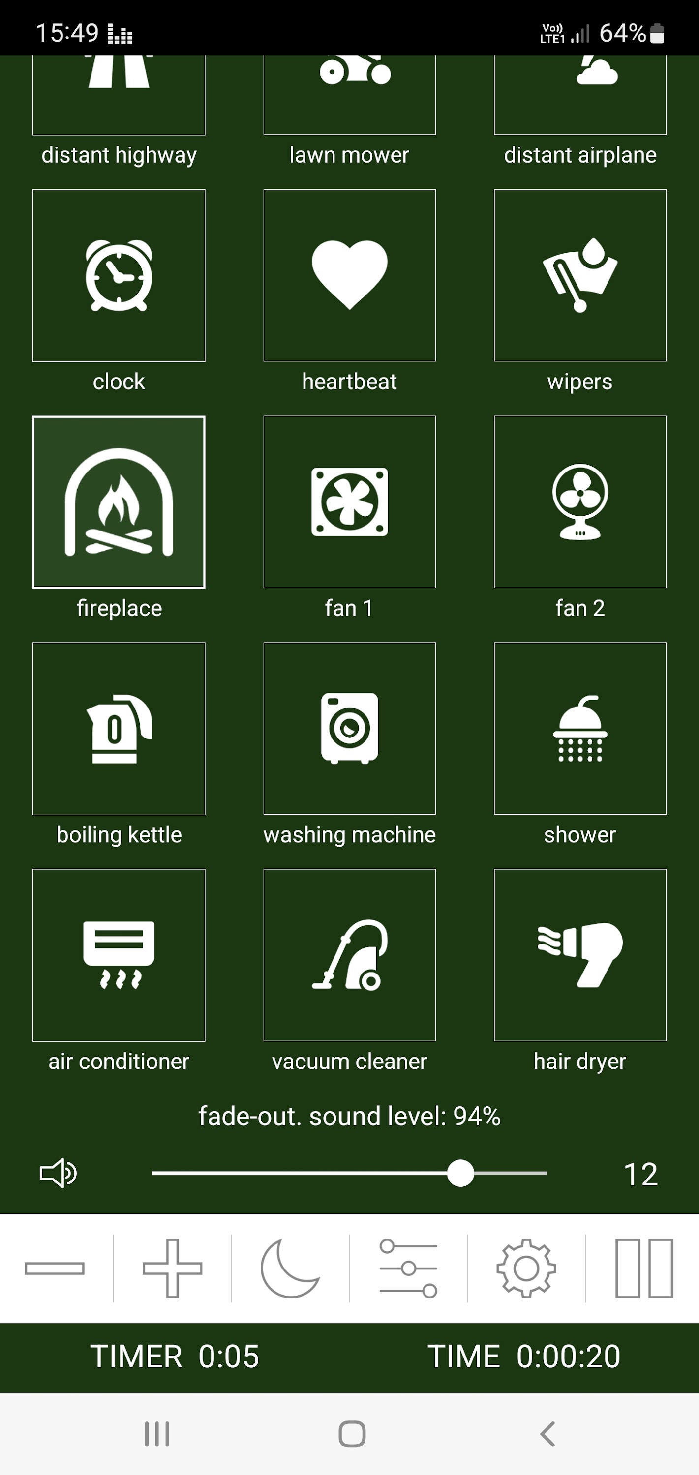 اسکرین شات 7 برنامه White Noise Generator