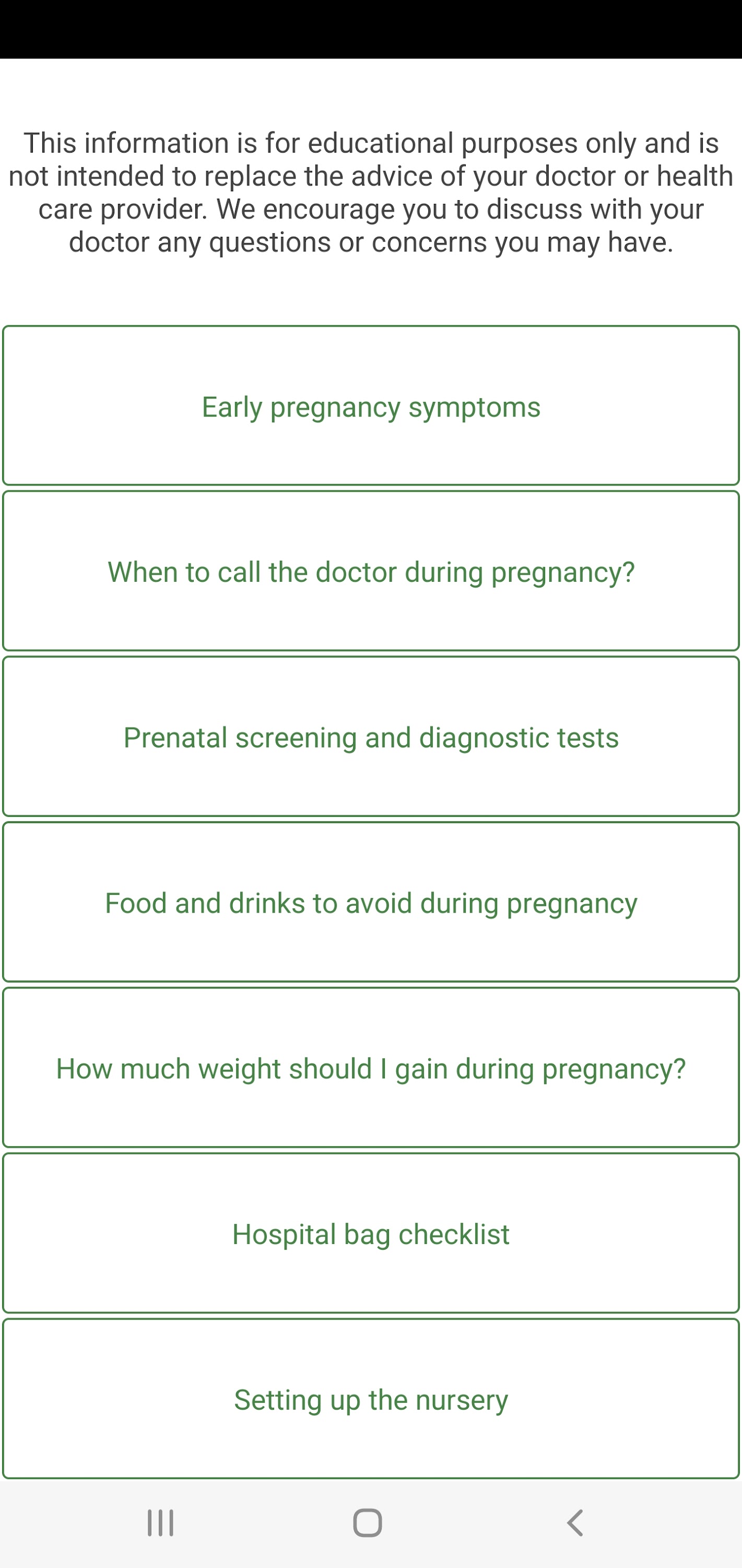 اسکرین شات 7 برنامه Pregnancy Calculator+Calendar