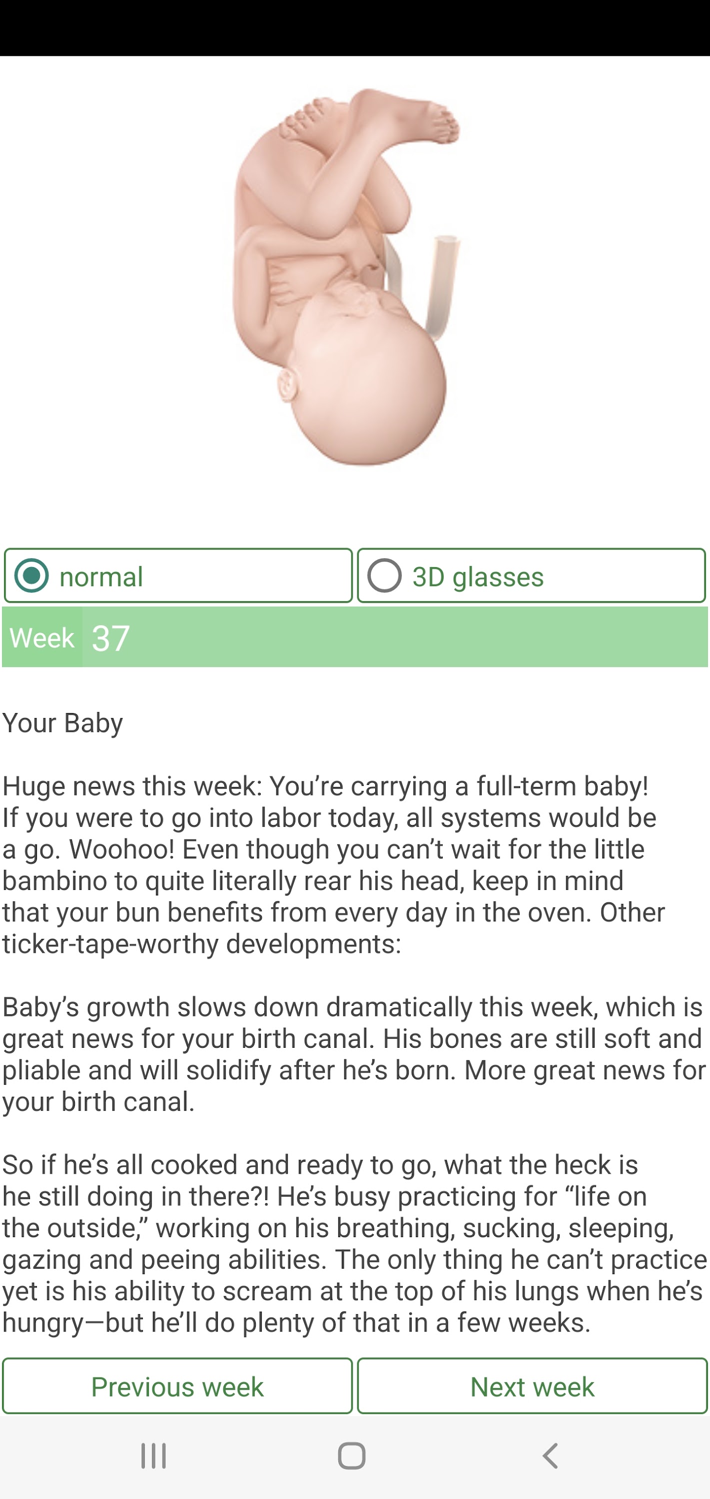 اسکرین شات 6 برنامه Pregnancy Calculator+Calendar