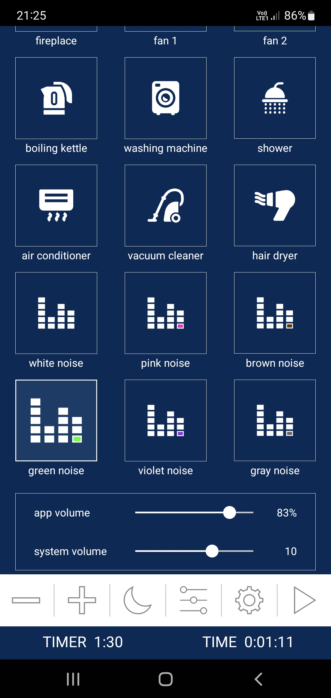 اسکرین شات 7 برنامه White Noise Sleep Sounds HD
