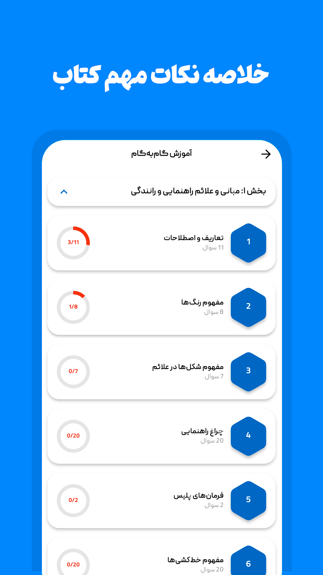 اسکرین شات 5 برنامه ‏‏آزمون اصلی آیین نامه 1405 | راننده شو