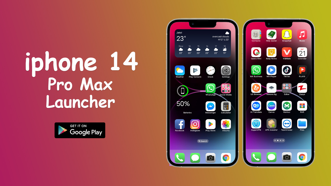 اسکرین شات 7 برنامه iphone 14 pro max launcher