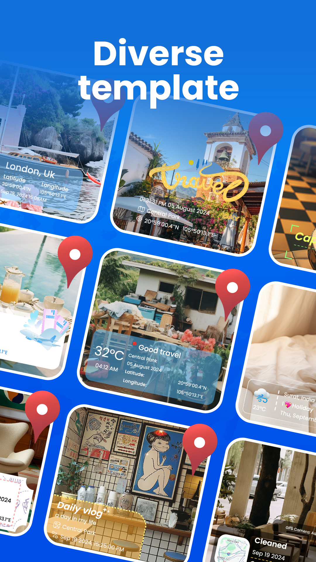 اسکرین شات 6 برنامه GPS Camera, Map & Timestamp