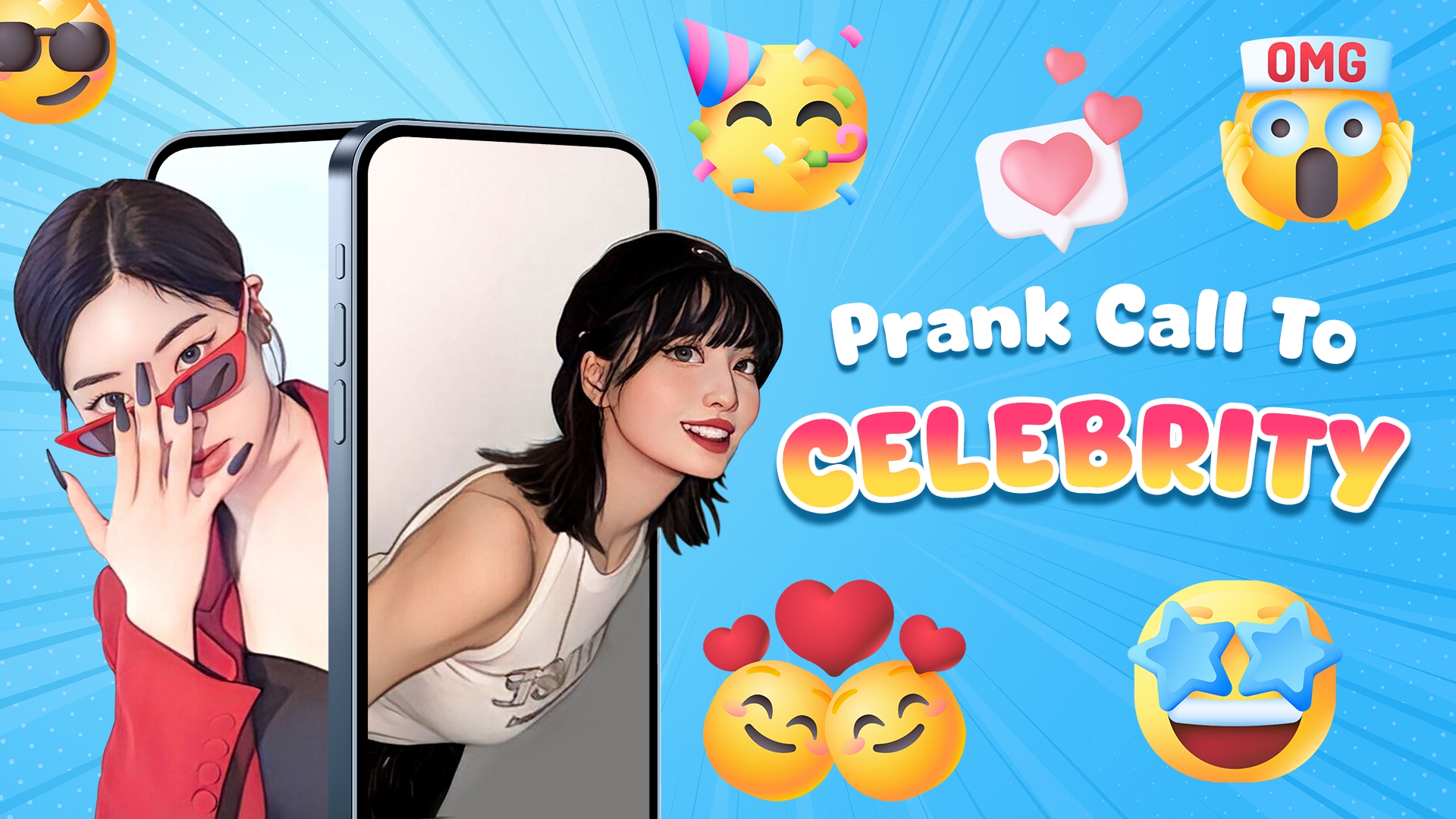 اسکرین شات 2 برنامه Prank Call - Idol Video Call