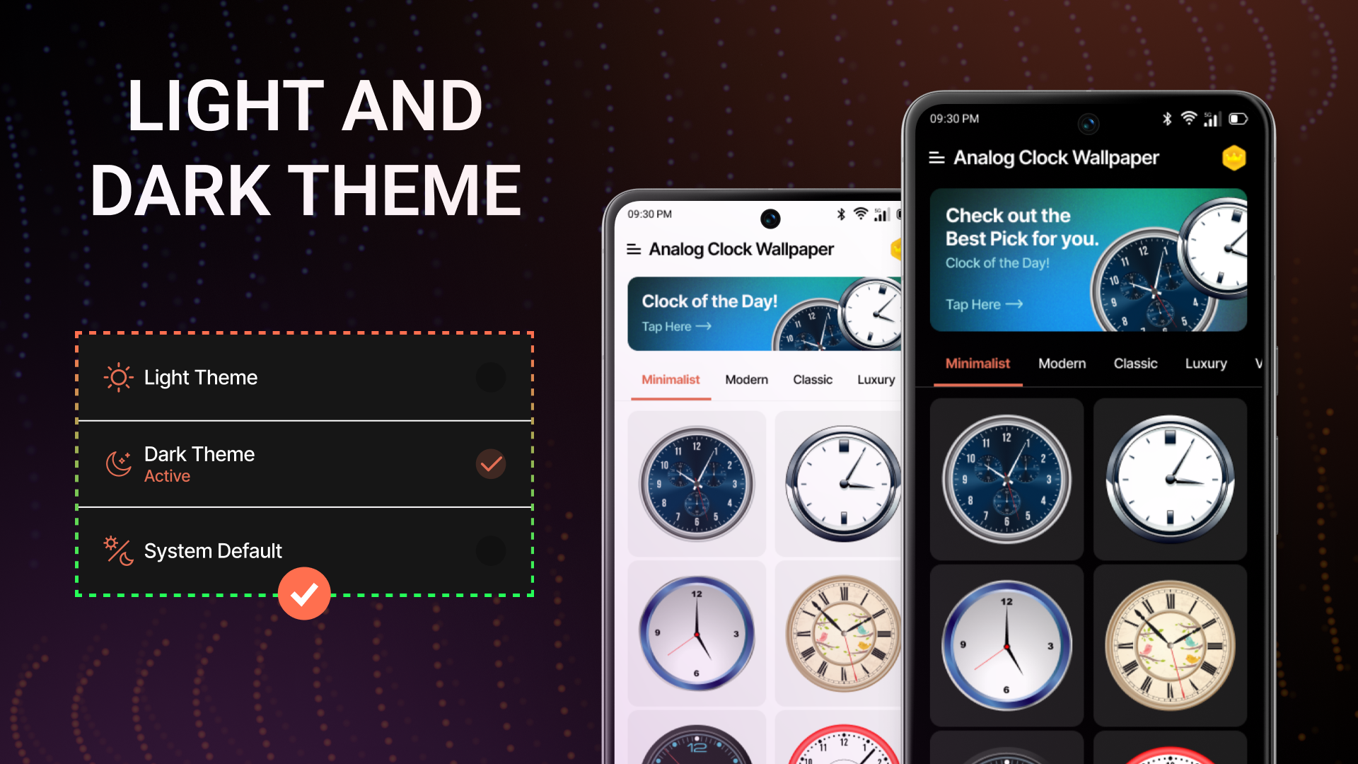 اسکرین شات 2 برنامه Live Analog Clock Wallpaper