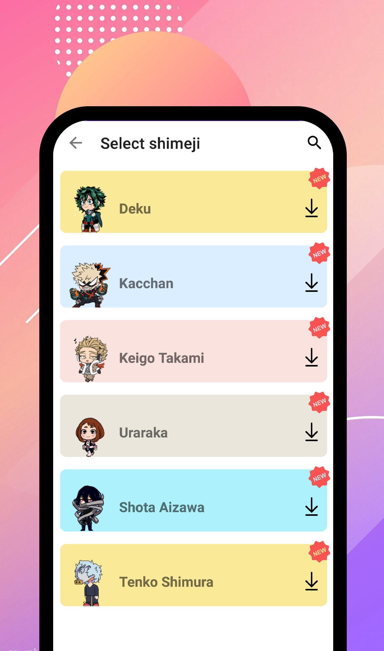 اسکرین شات 2 برنامه My Hero Academia Shimeji