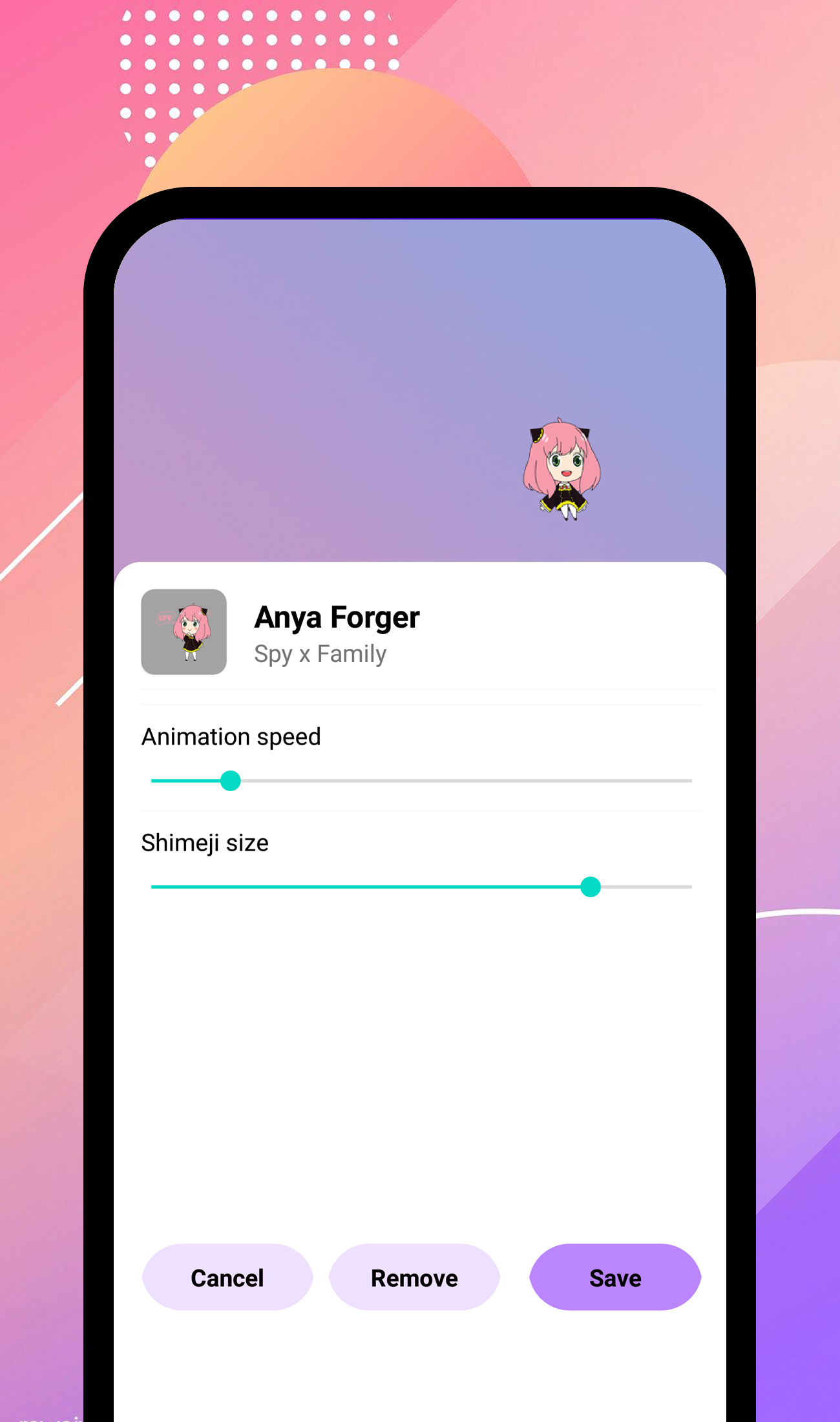 اسکرین شات 2 برنامه Shimeji for Spy x Family fans