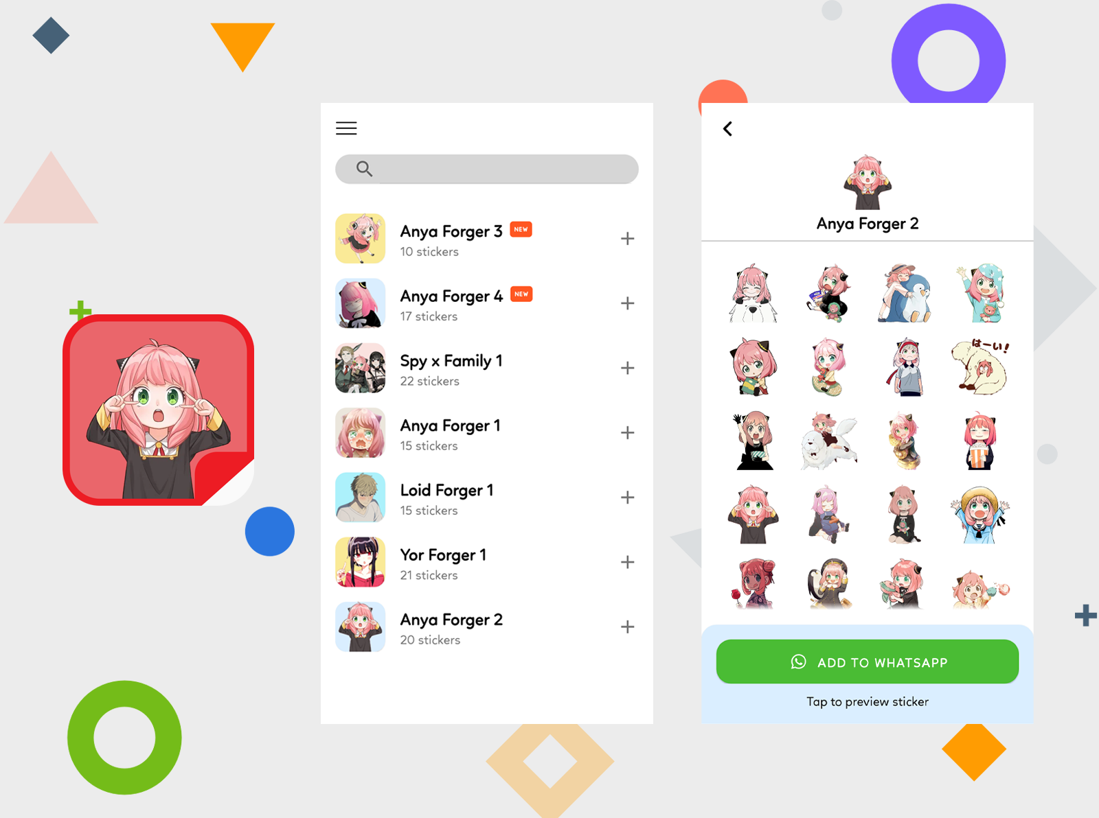 اسکرین شات 1 برنامه Spy x Family Stickers