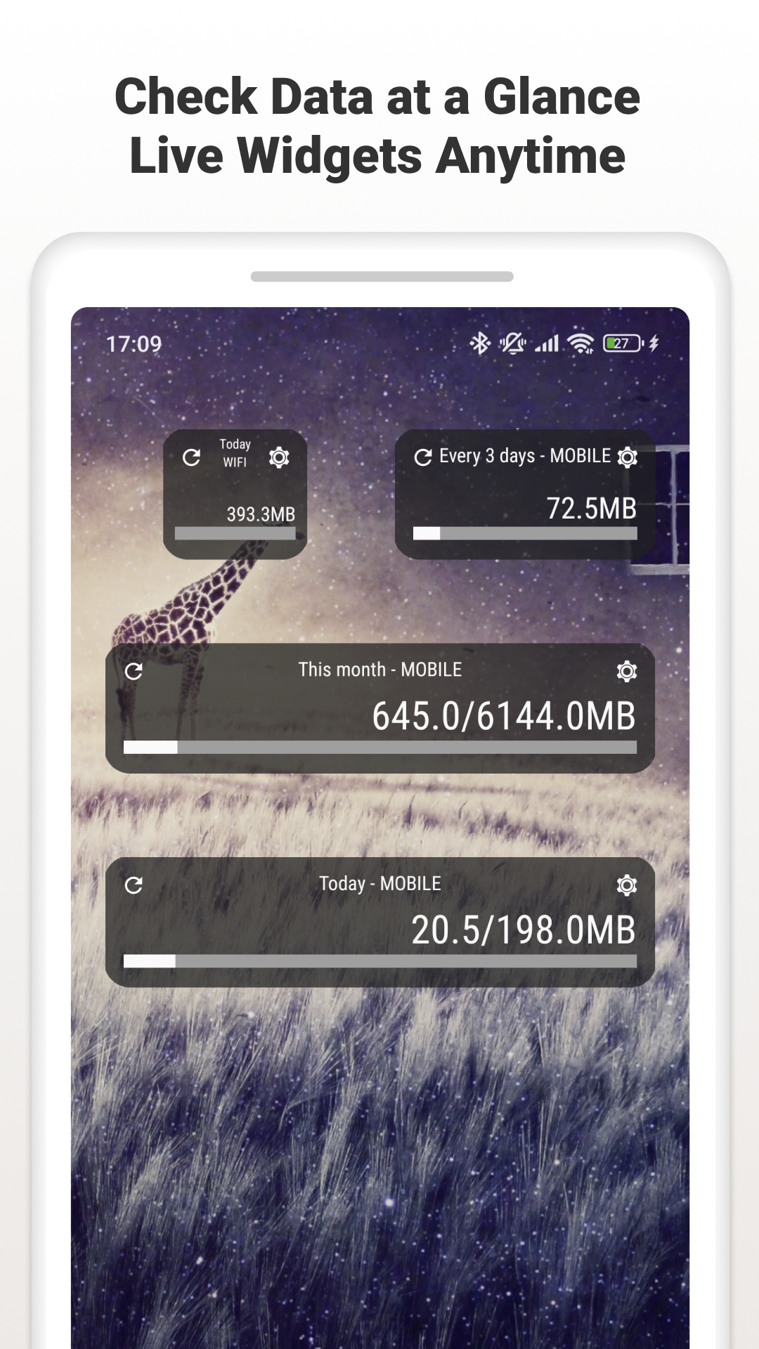 اسکرین شات 3 برنامه Data Usage Monitor