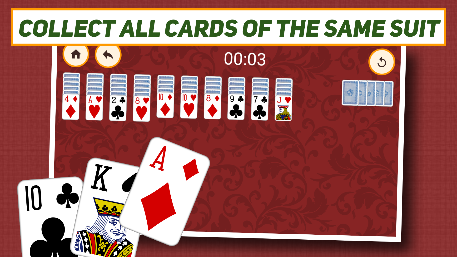 اسکرین شات 3 بازی Spider Solitaire: Classic