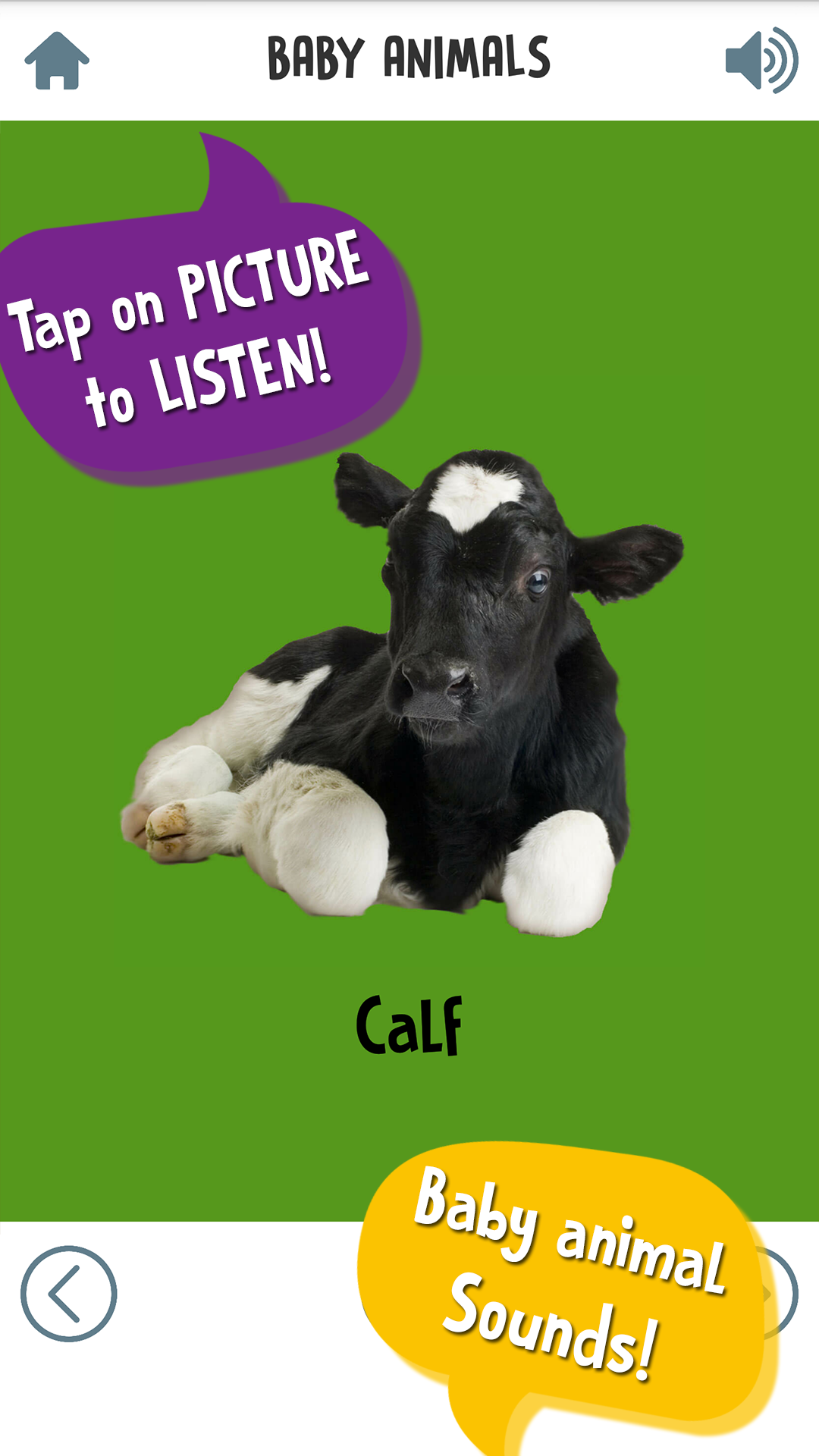 اسکرین شات 6 بازی First Words for Baby: Animals