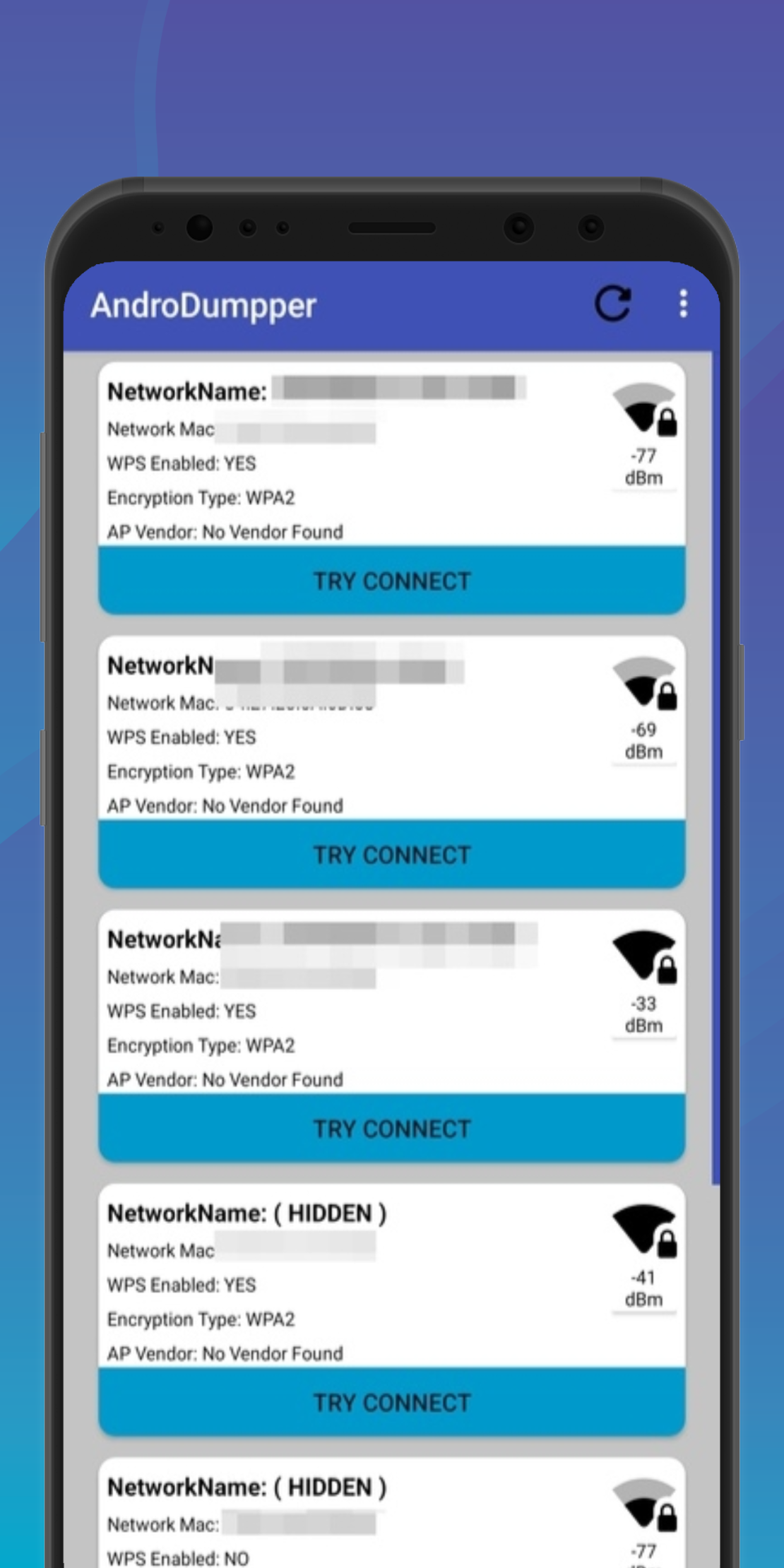 اسکرین شات 1 برنامه AndroDumpper - Wps Connect