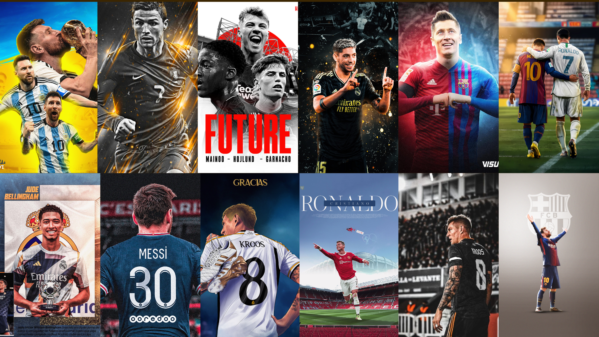 اسکرین شات 3 برنامه Football Wallpaper - GOATs