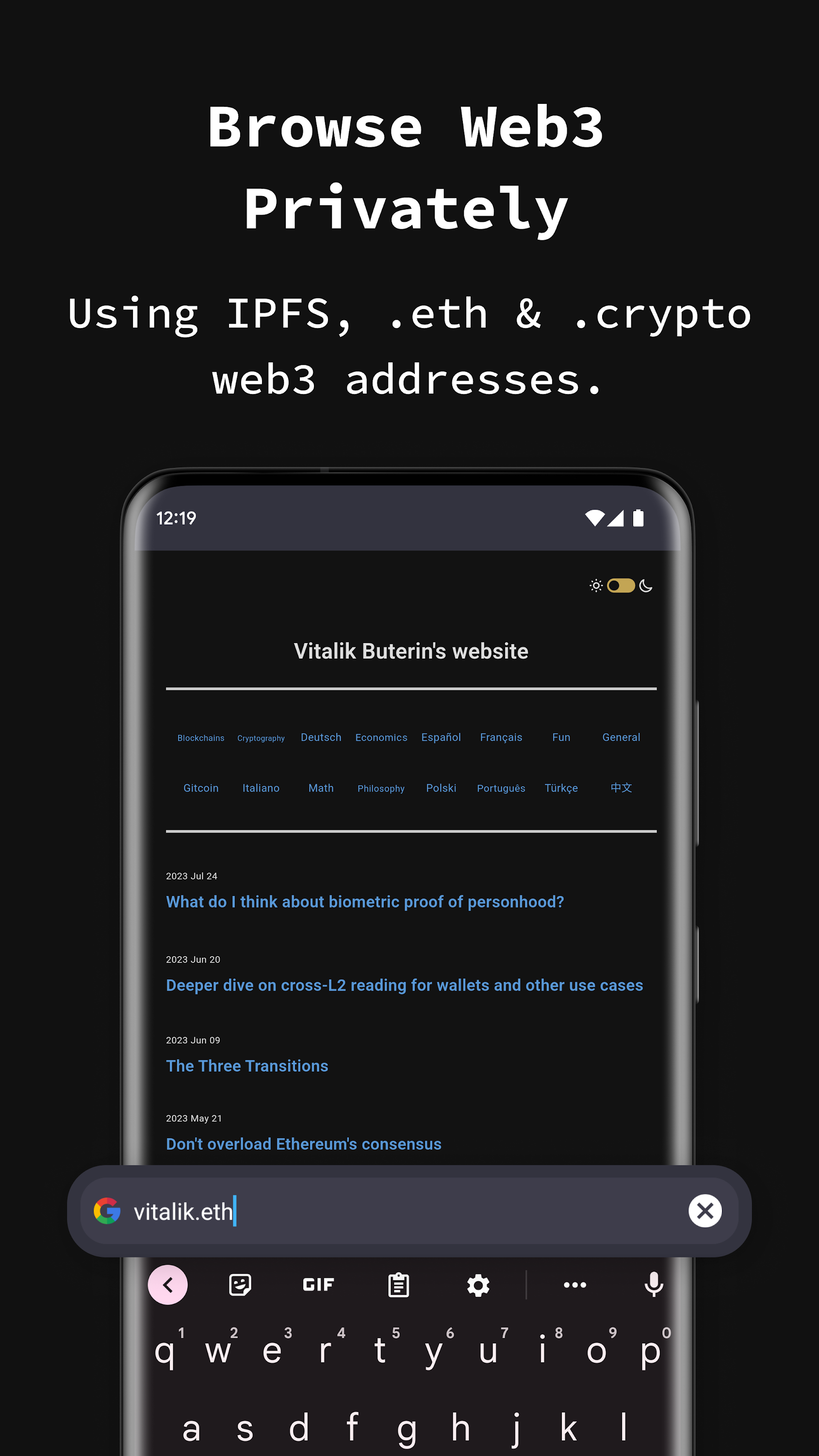 اسکرین شات 3 برنامه Incognito Browser - Go Private