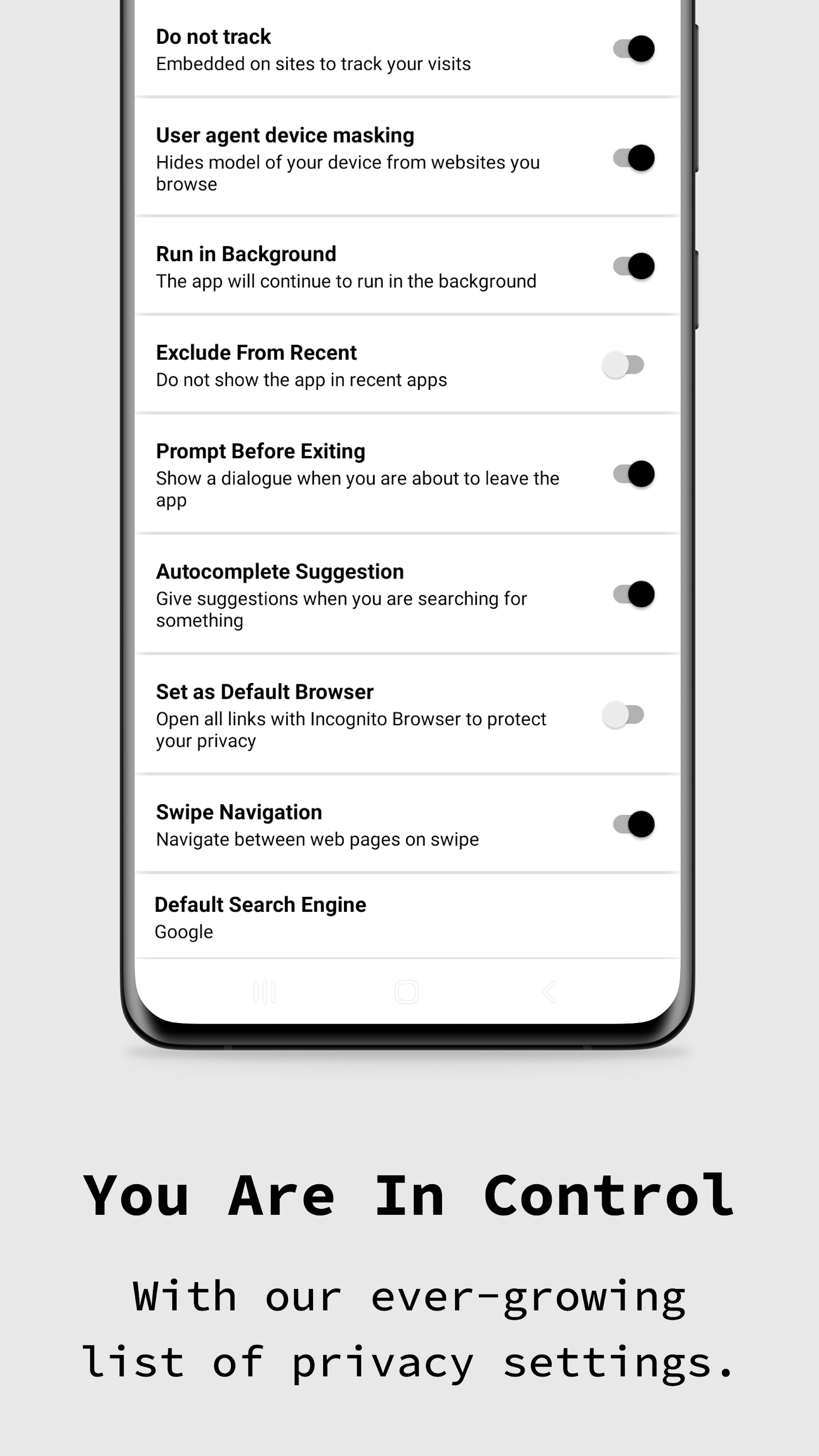 اسکرین شات 8 برنامه Incognito Browser - Go Private