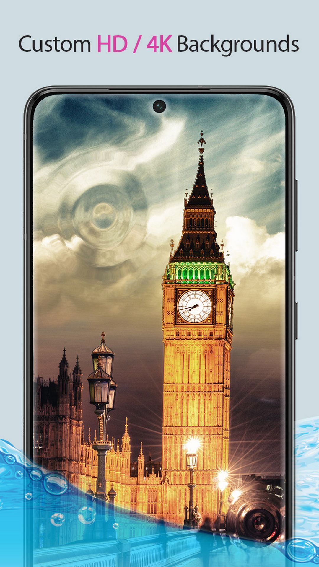 اسکرین شات 6 برنامه Water Drop Live Wallpaper