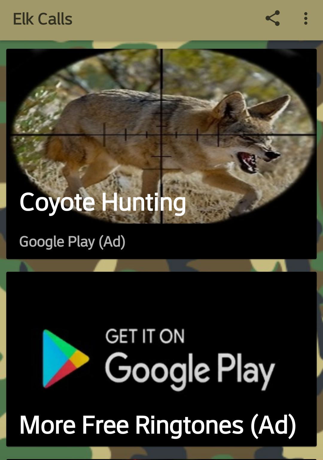 اسکرین شات 3 برنامه Elk Hunting Calls