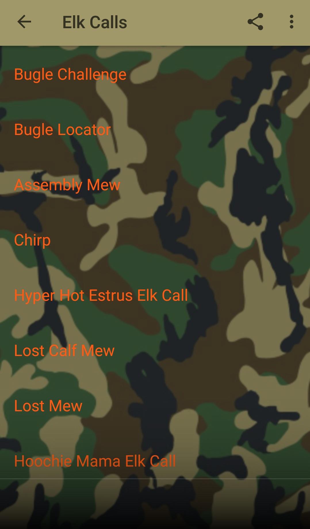 اسکرین شات 5 برنامه Elk Hunting Calls