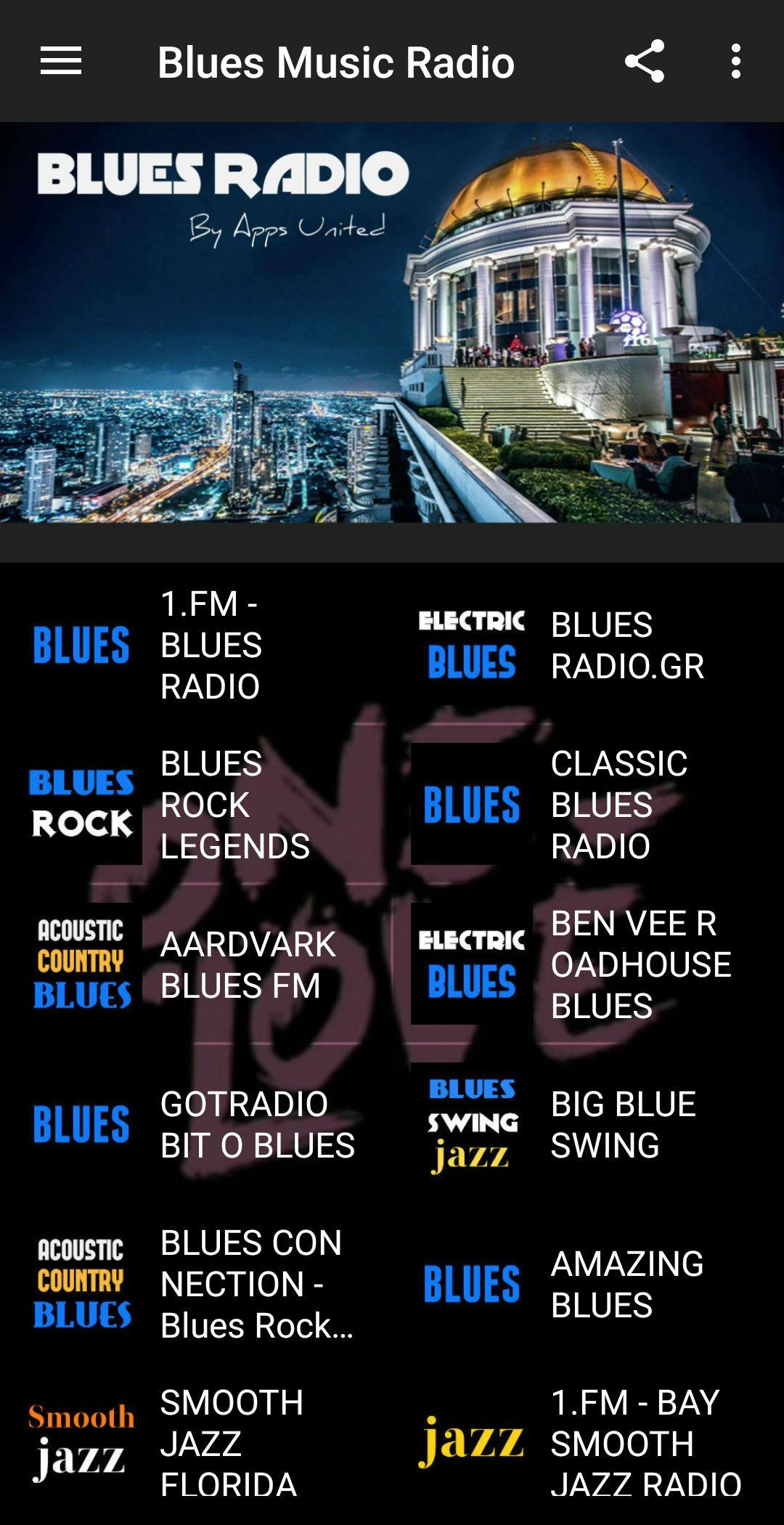 اسکرین شات 2 برنامه Blues music radio