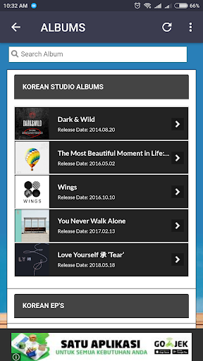 اسکرین شات 3 برنامه BTS Lyrics (Offline)