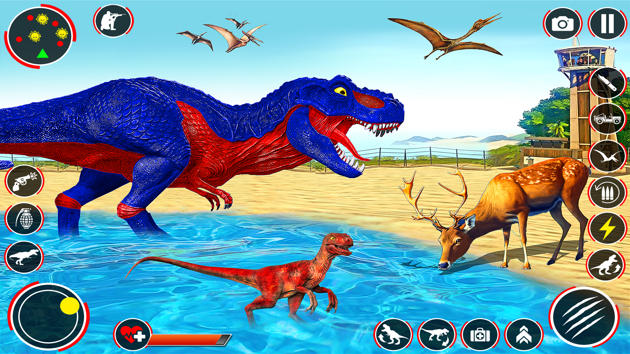 اسکرین شات 4 بازی Angry Dinosaur City Attack