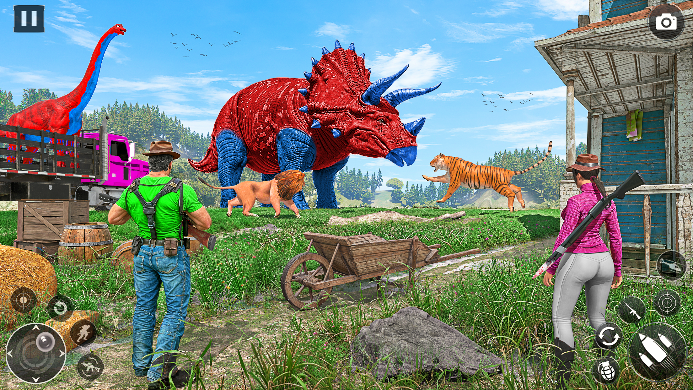اسکرین شات 2 بازی Angry Dinosaur City Attack