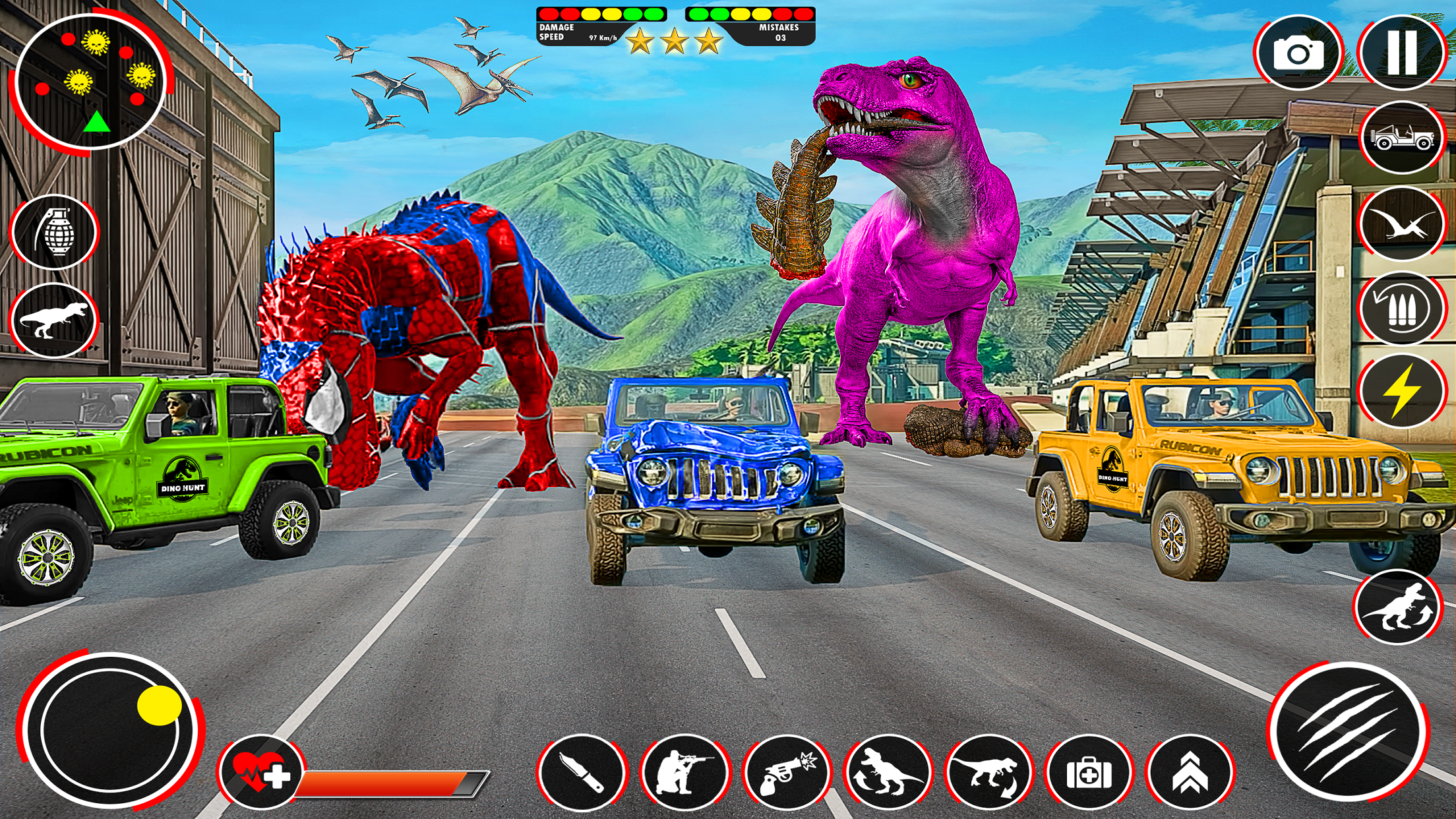 اسکرین شات 6 بازی Angry Dinosaur City Attack