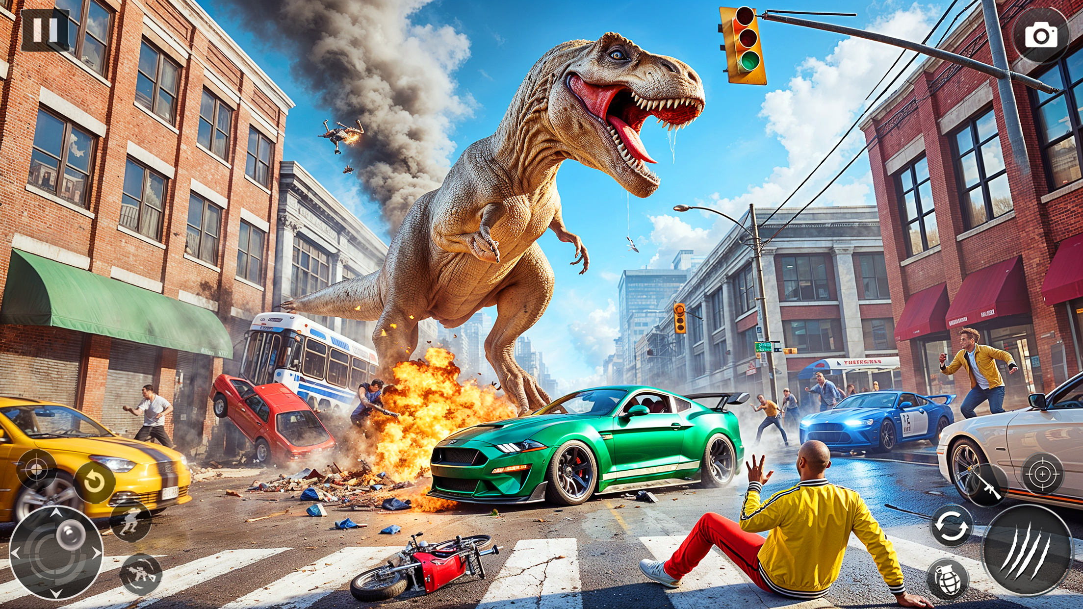 اسکرین شات 5 بازی Angry Dinosaur City Attack