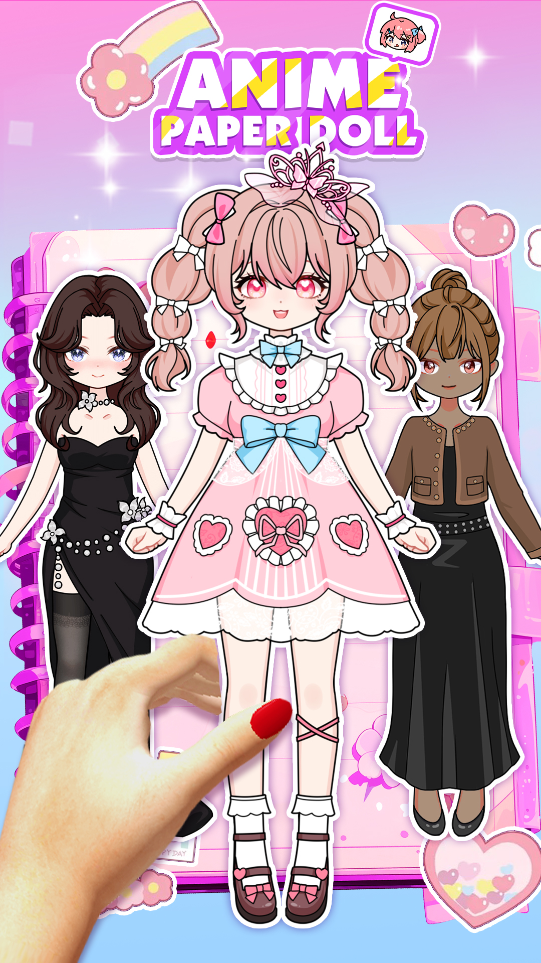 اسکرین شات 3 بازی Anime Paper Doll DIY: Dress Up