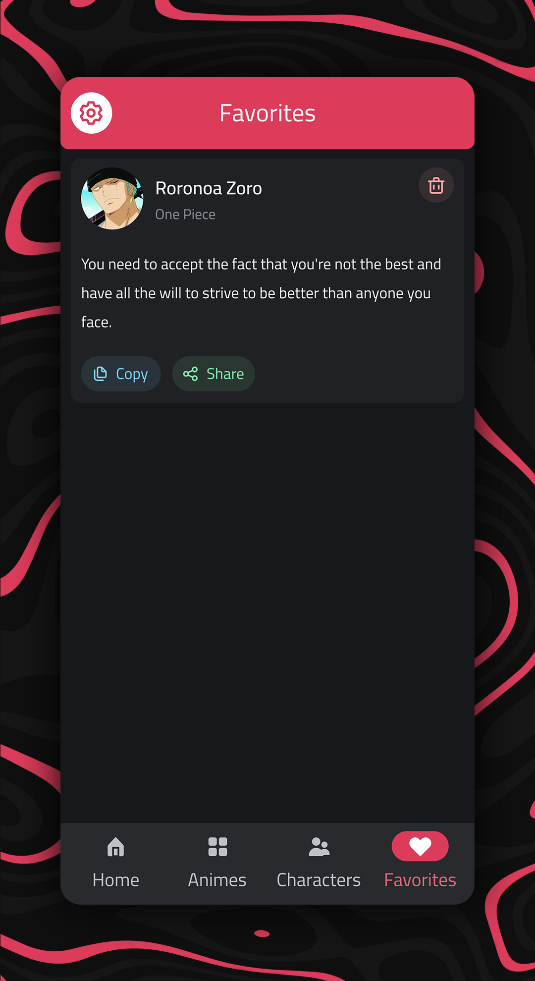 اسکرین شات 4 برنامه Anime Quotes